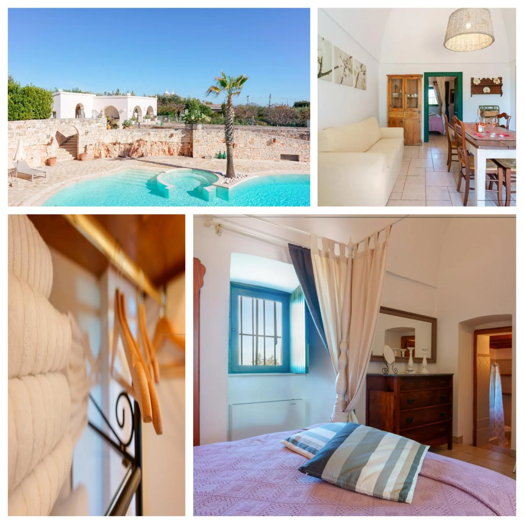 Bed in Masseria Rosa Trulli Relais