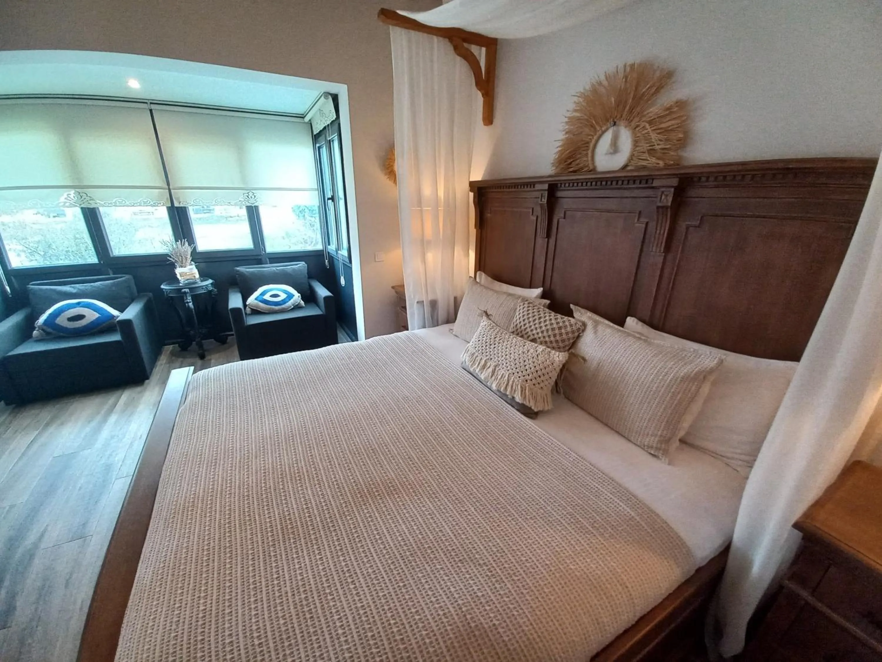 Bed in Chloe hotel Alacati