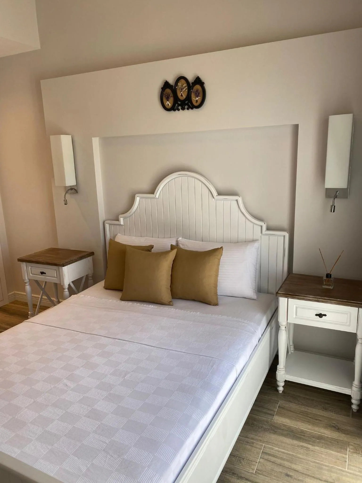 Bed in Chloe hotel Alacati