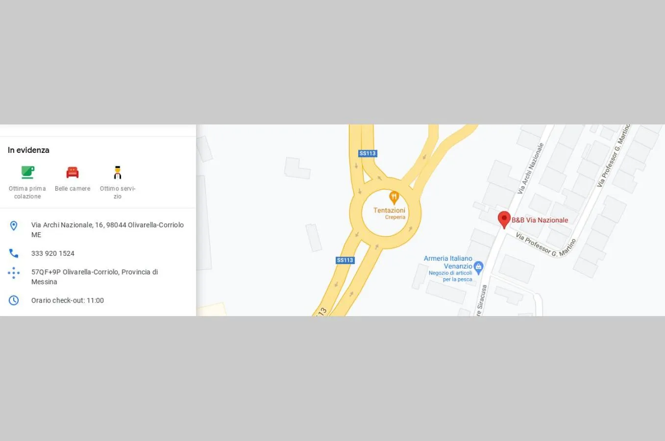 Location in B&B Via Nazionale