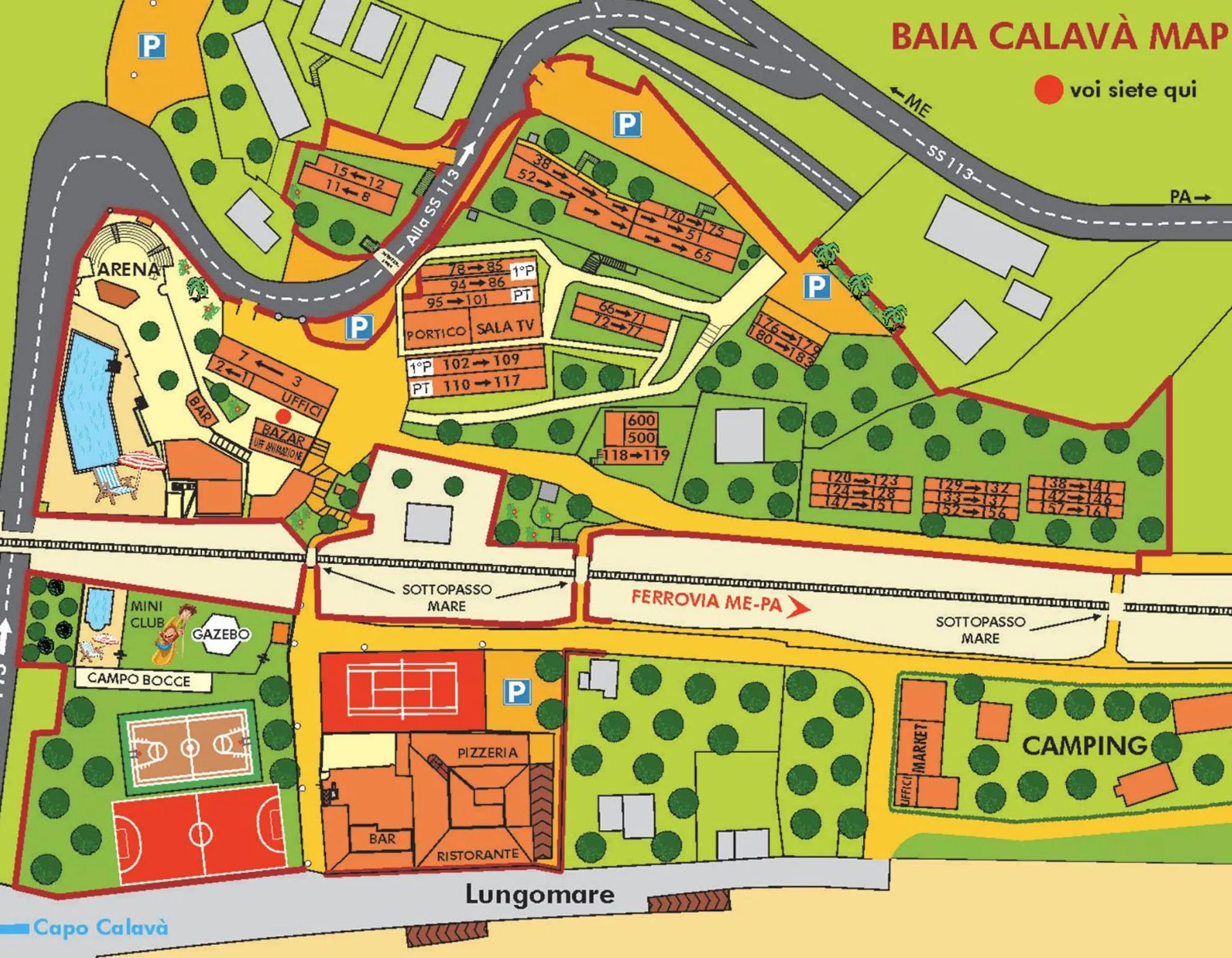 Floor plan in Baia Calavà Hotel e Residence