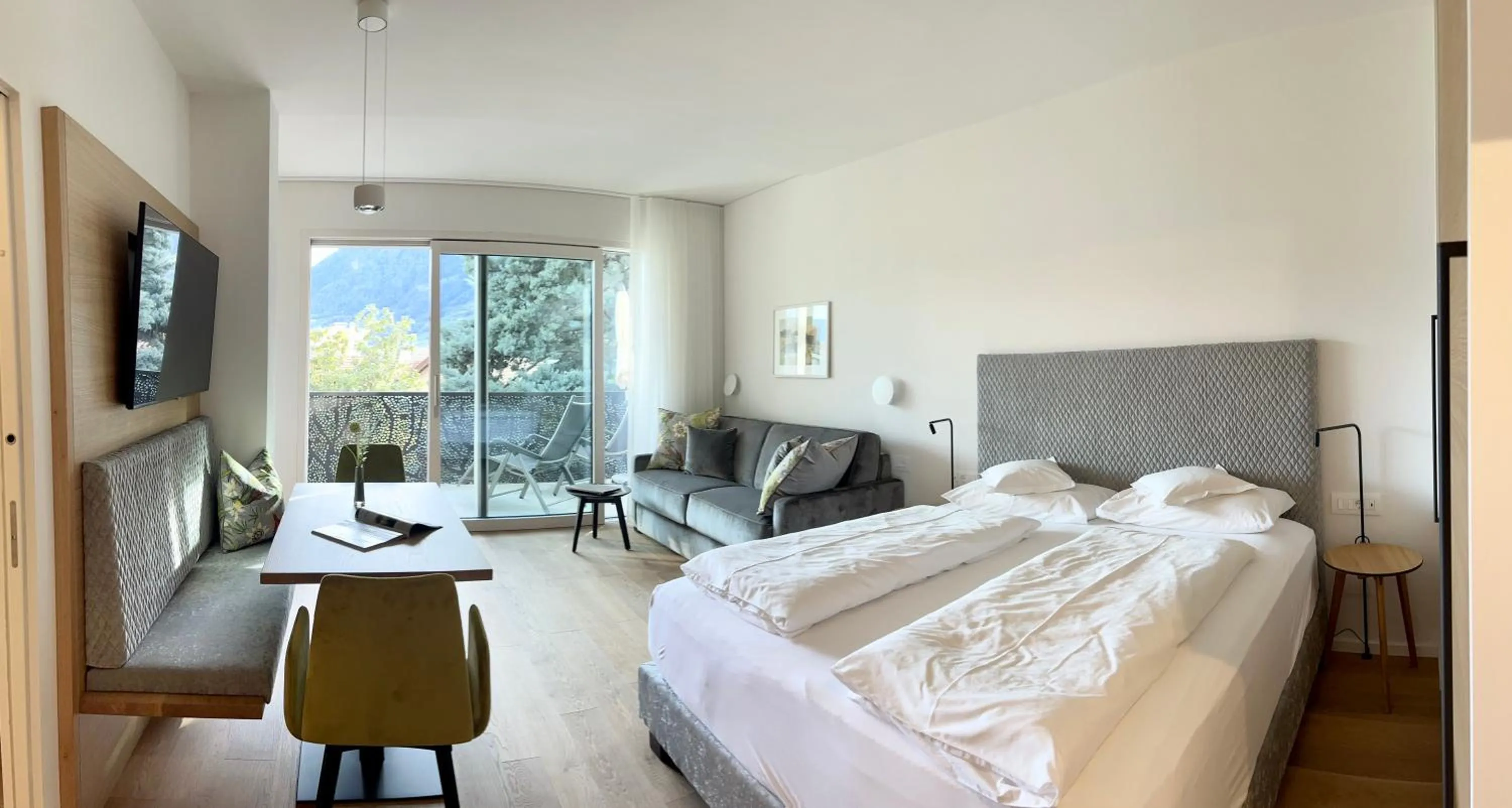 Bed in Hotel Gartenresidence Zea Curtis