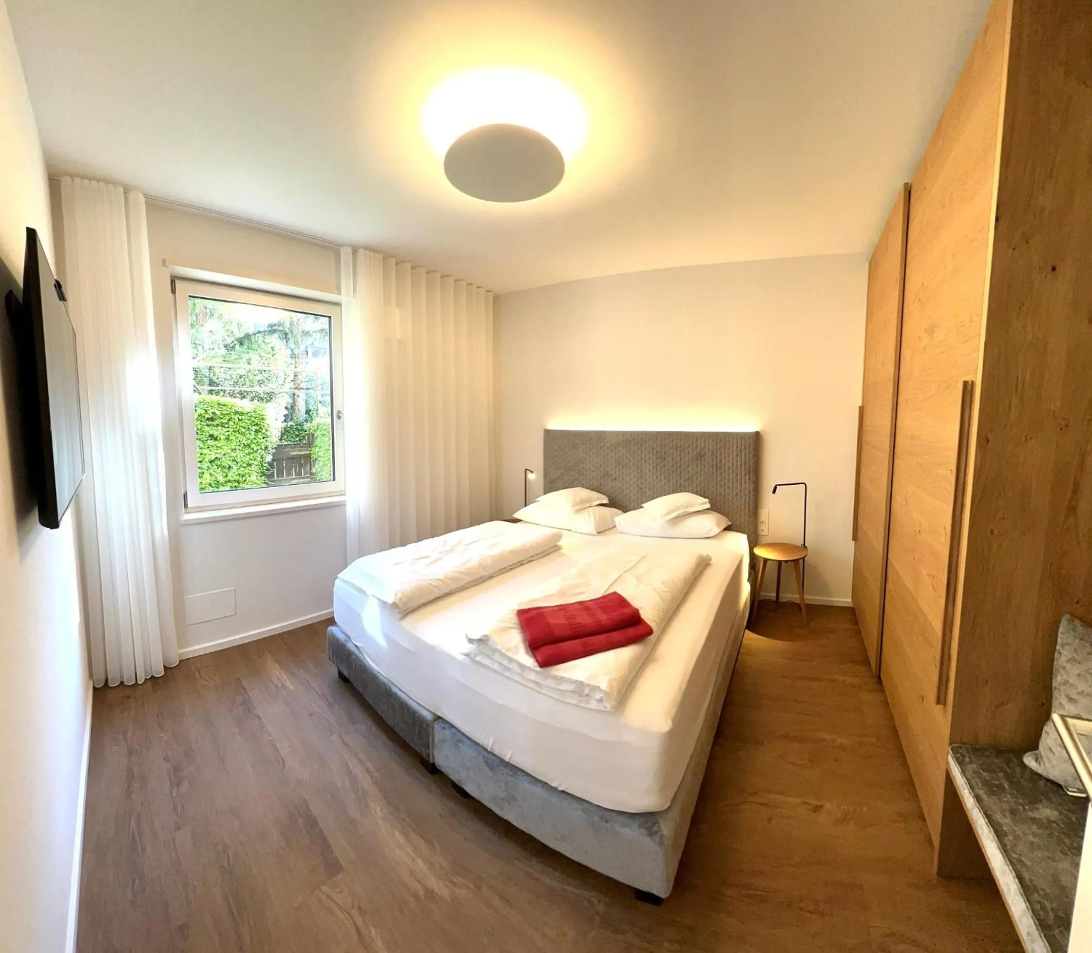 Bed in Hotel Gartenresidence Zea Curtis