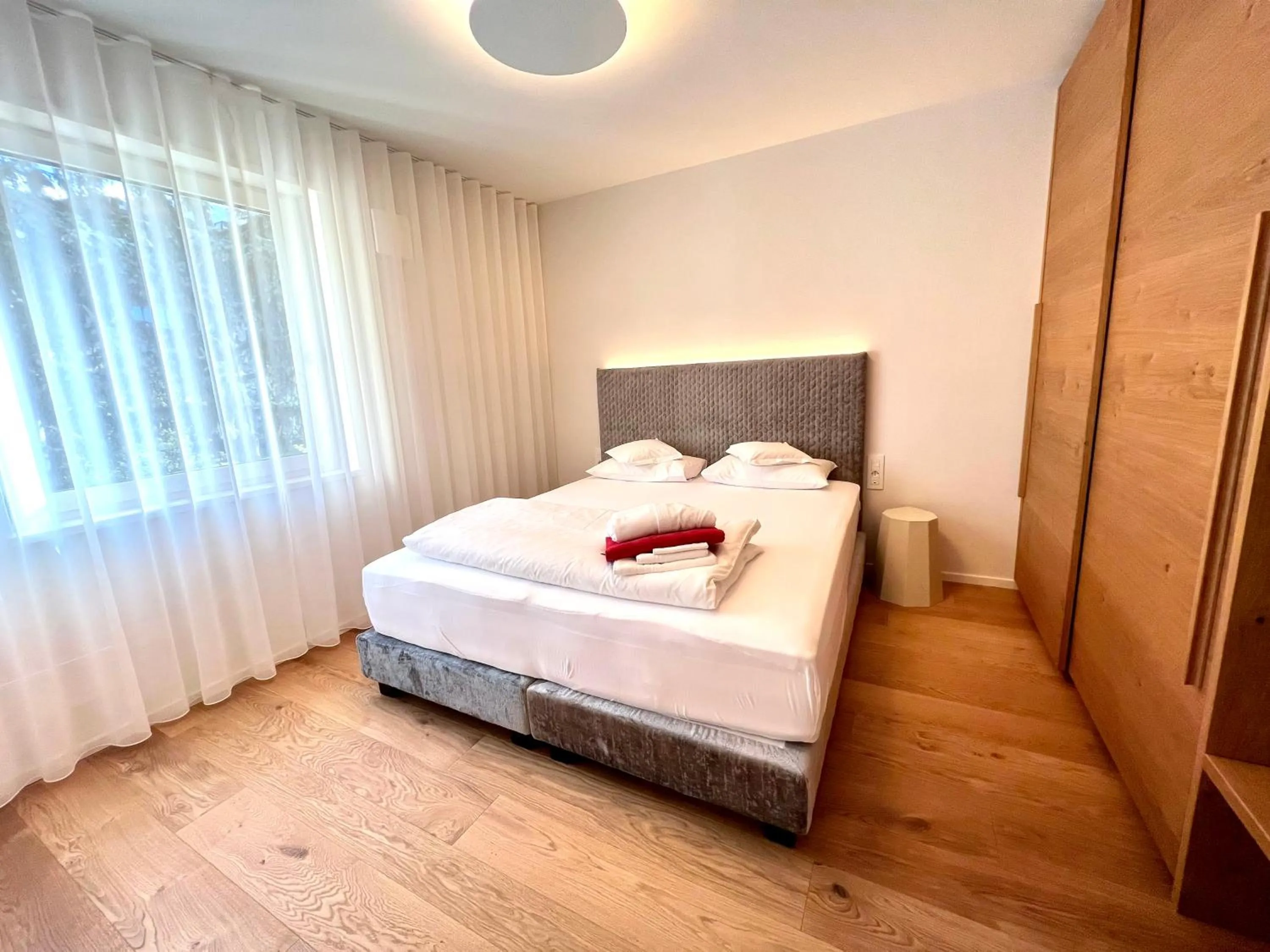 Bed in Hotel Gartenresidence Zea Curtis