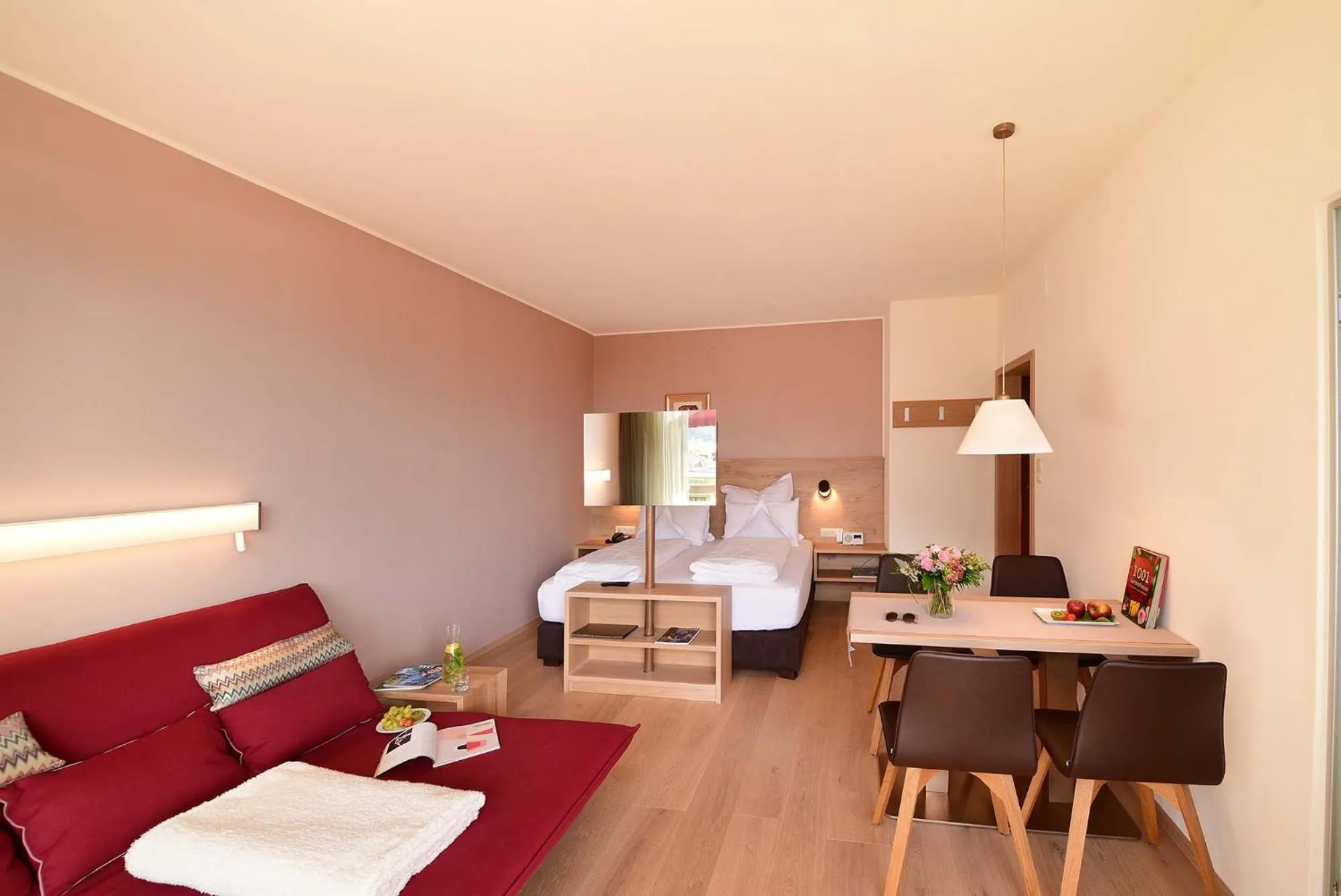 Bed in Hotel Gartenresidence Zea Curtis