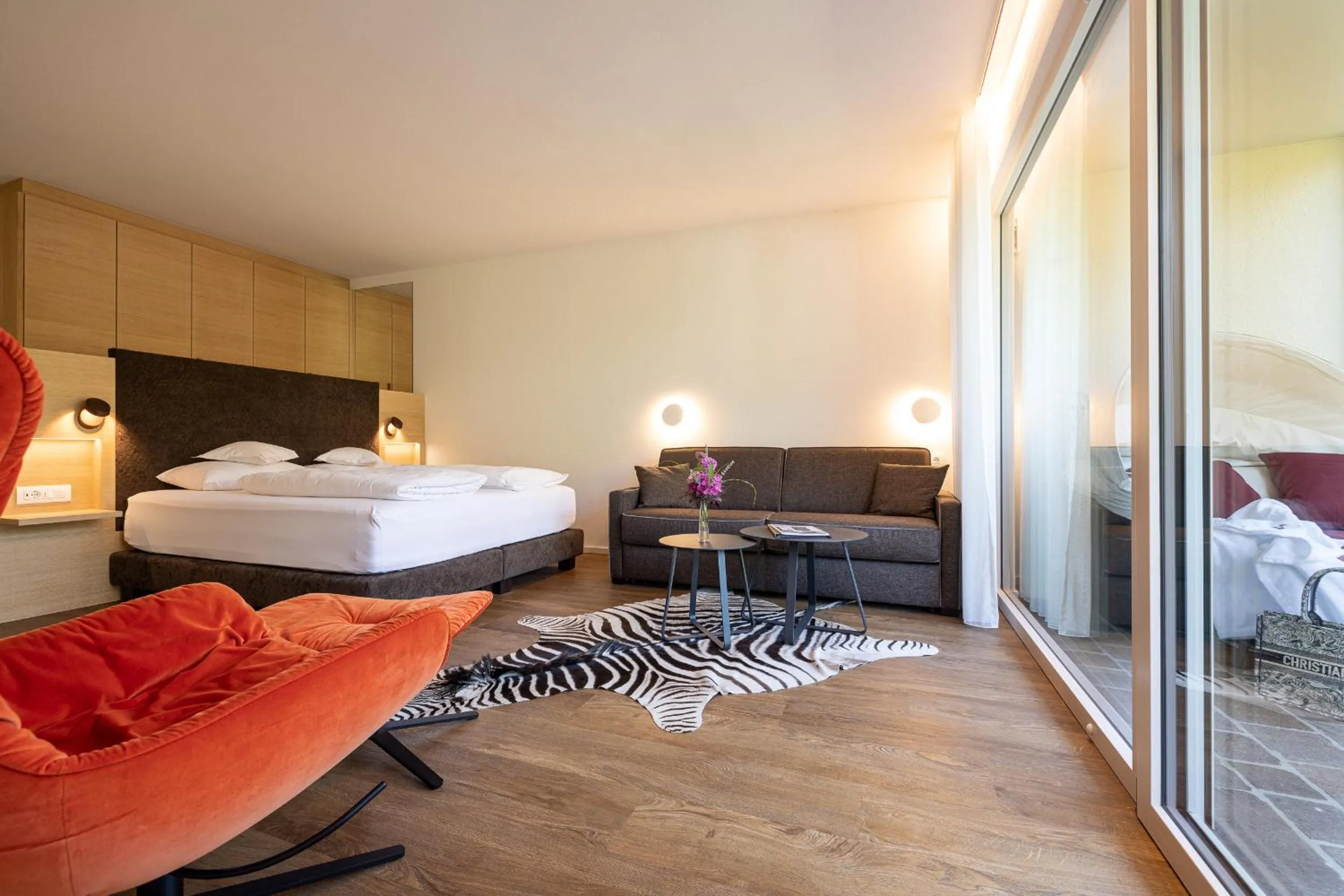 Bed in Hotel Gartenresidence Zea Curtis