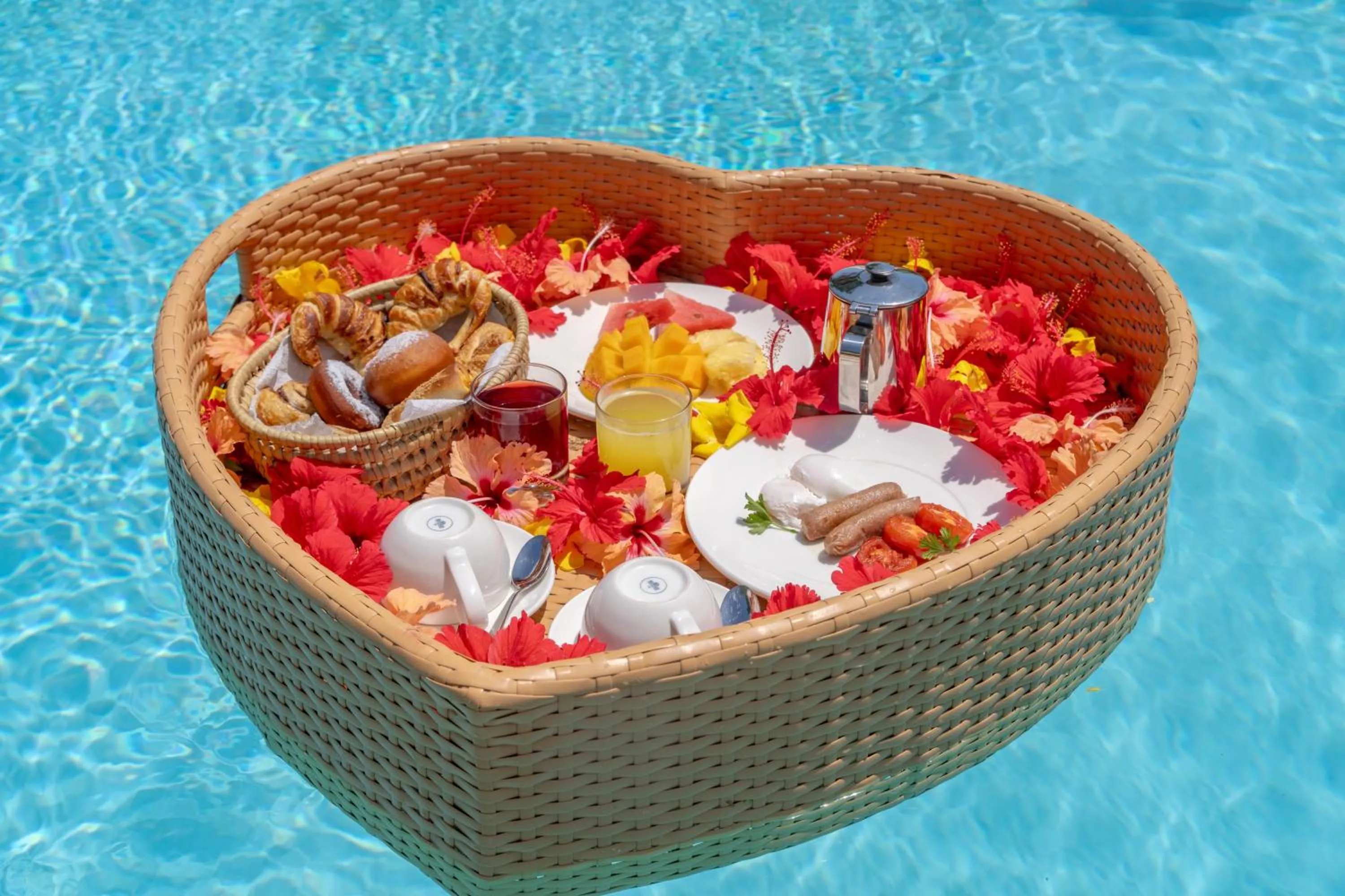 Pool view in Alma Boutique Hotel