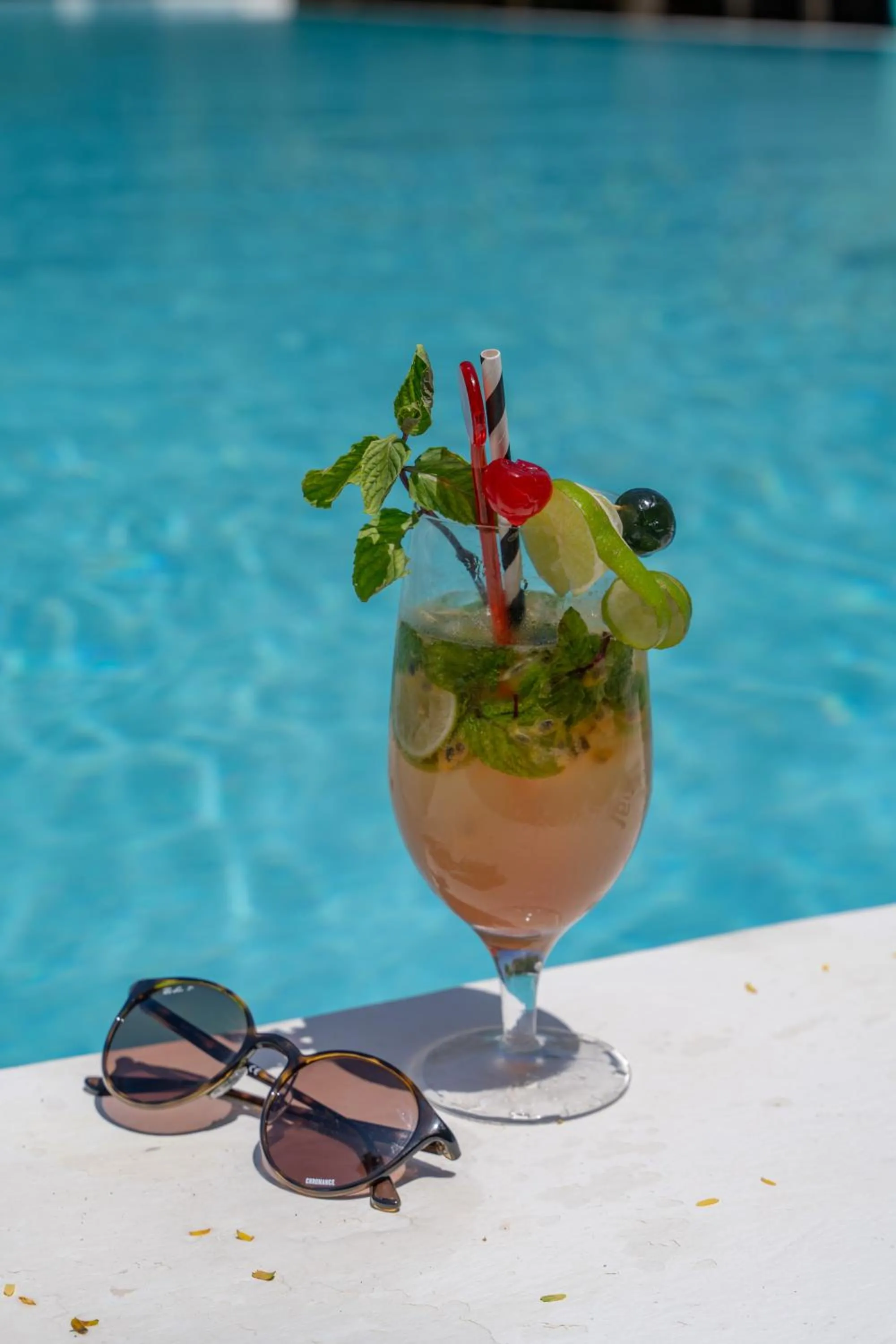 Pool view in Alma Boutique Hotel