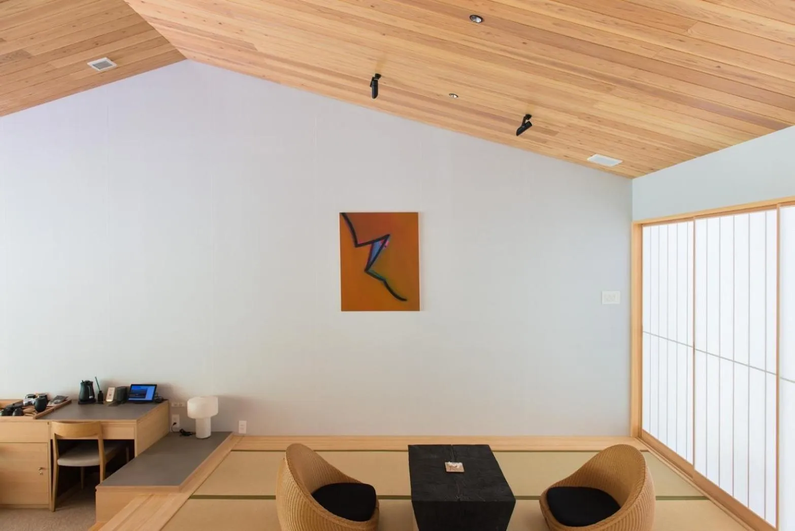 Living room in Naoshima Ryokan Roka