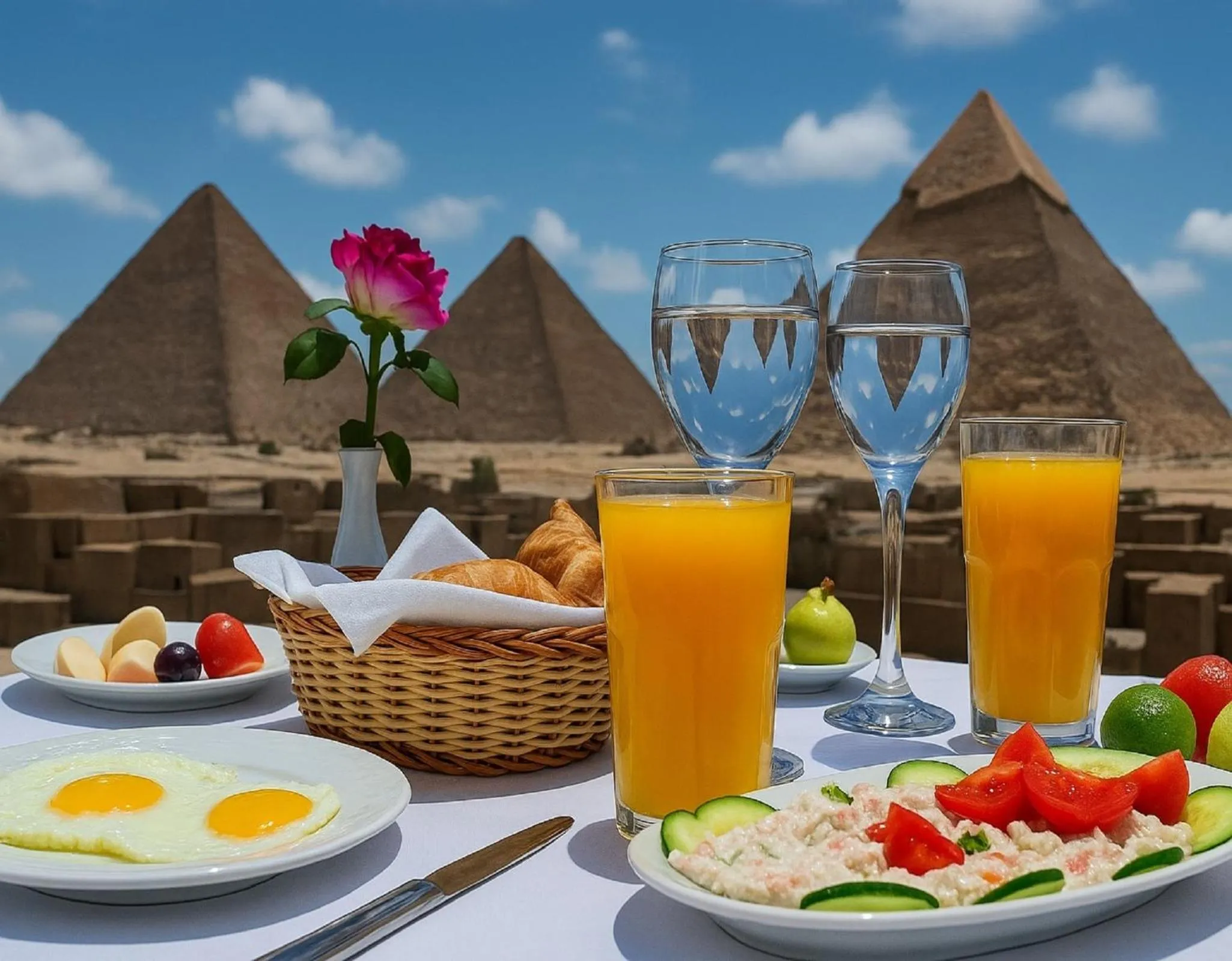 Breakfast in Pyramids Gem Plaza Hotel