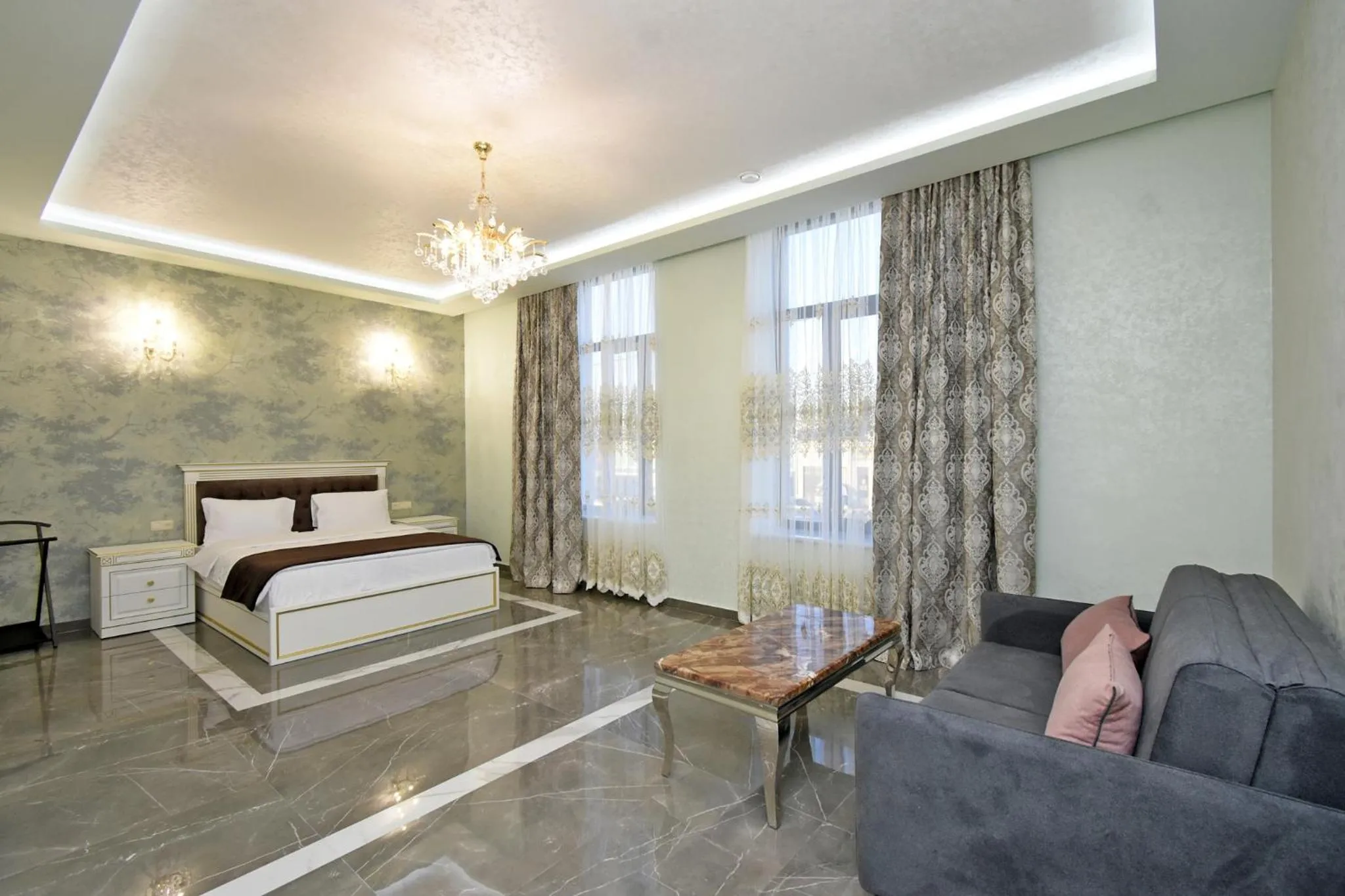 Living room, Bed in Macao Hotel