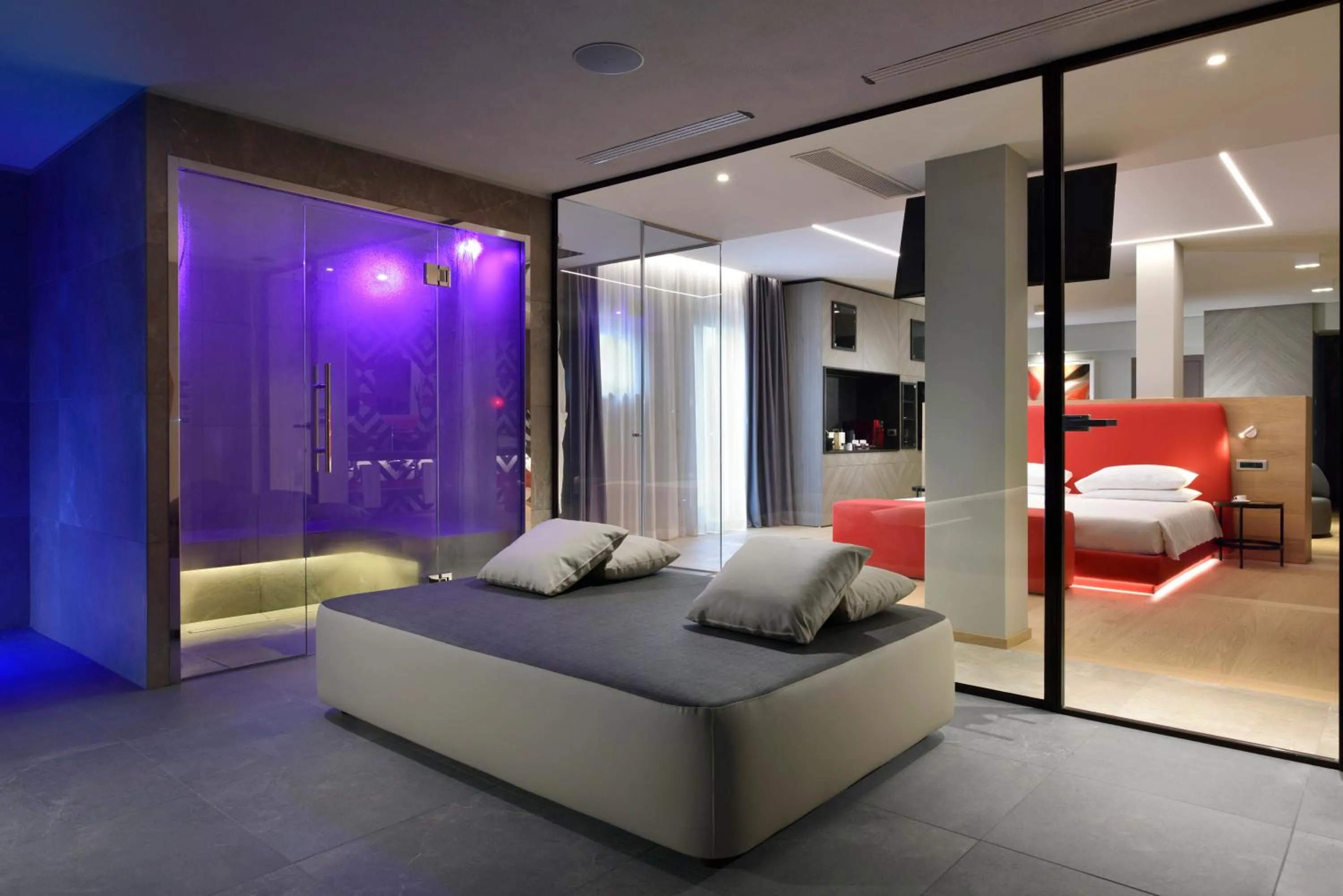 Living room, Bed in Borgobrufa Spa Resort Adults Only