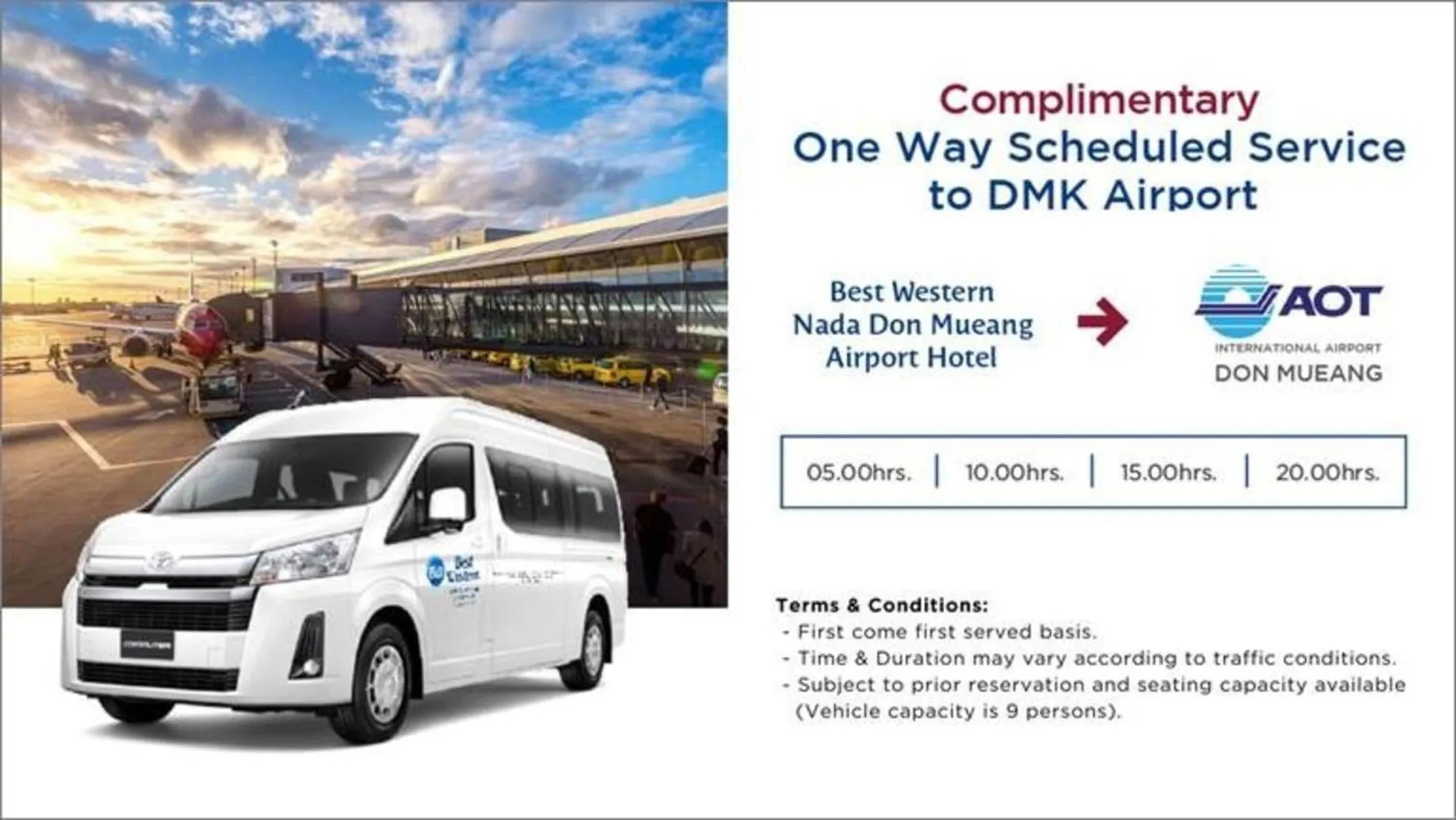 shuttle in Best Western Nada Don Mueang Airport hotel