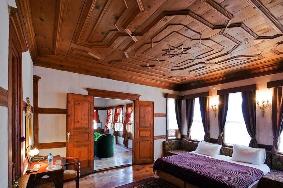 View (from property/room), Bed in Gulevi Safranbolu Heritage Hotel