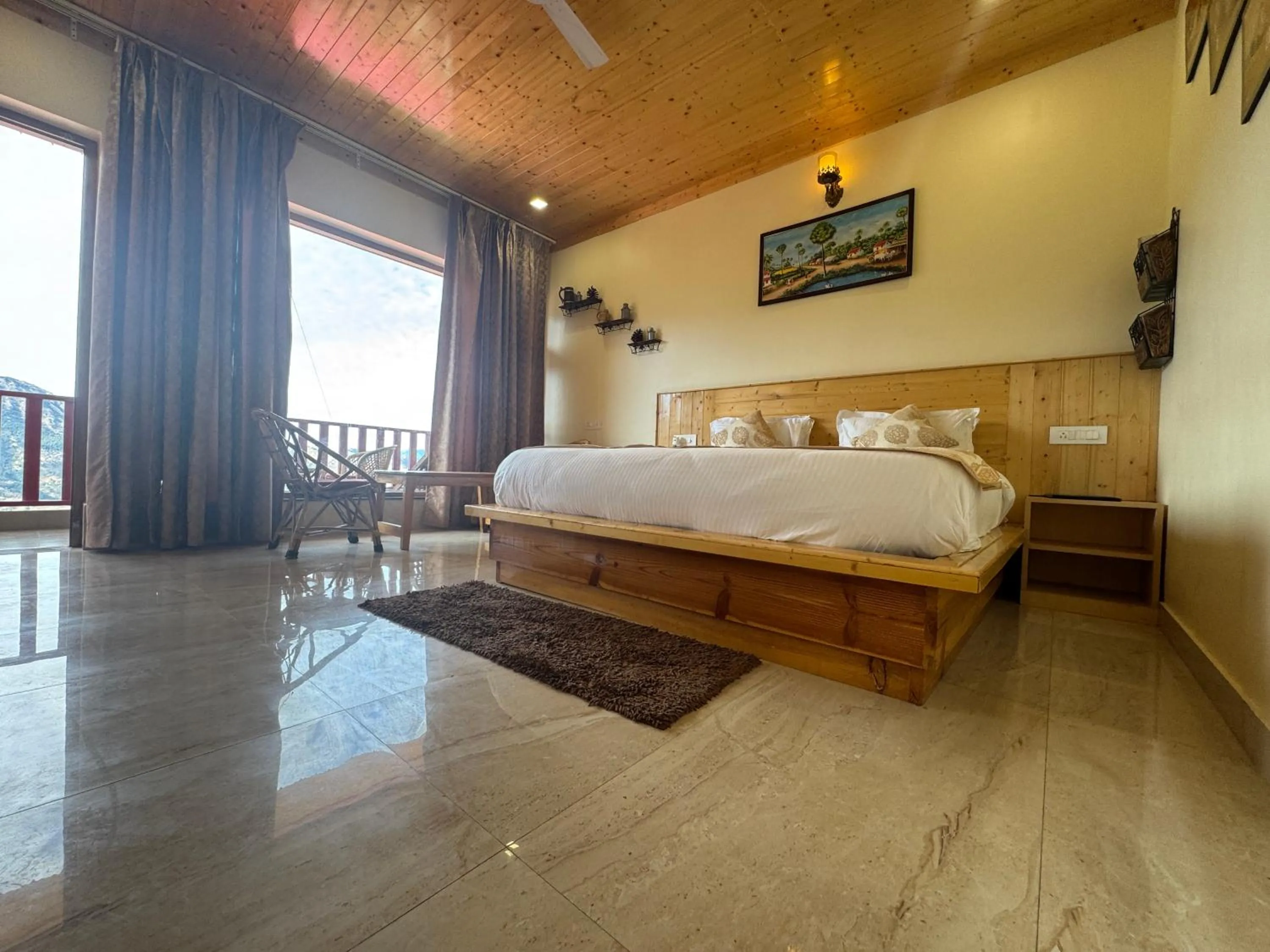 Bedroom, Bed in The Vintage Hill Village - Himalayan Boutique Resort