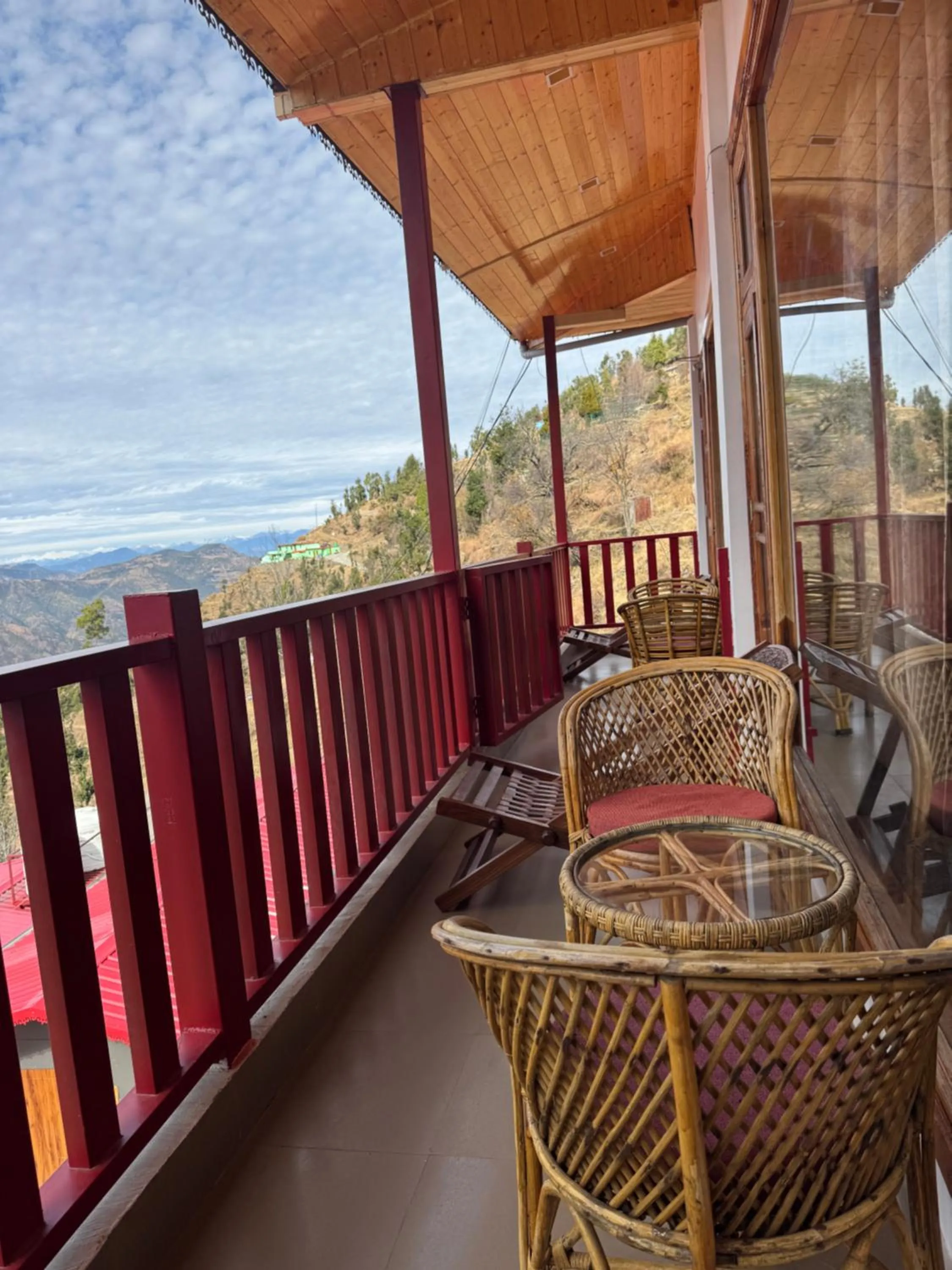 Balcony/Terrace in The Vintage Hill Village - Himalayan Boutique Resort