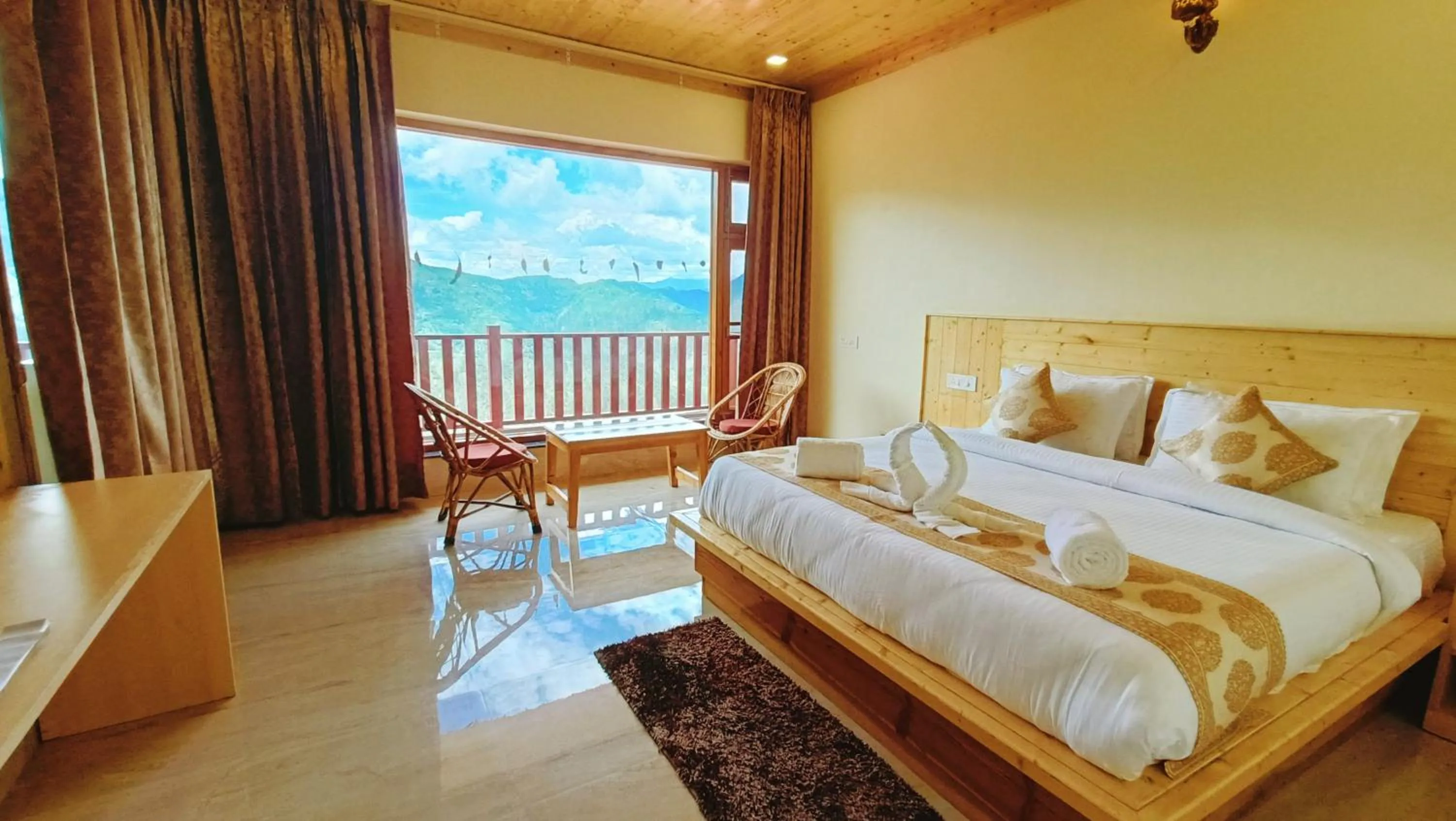 Bedroom, Bed in The Vintage Hill Village - Himalayan Boutique Resort