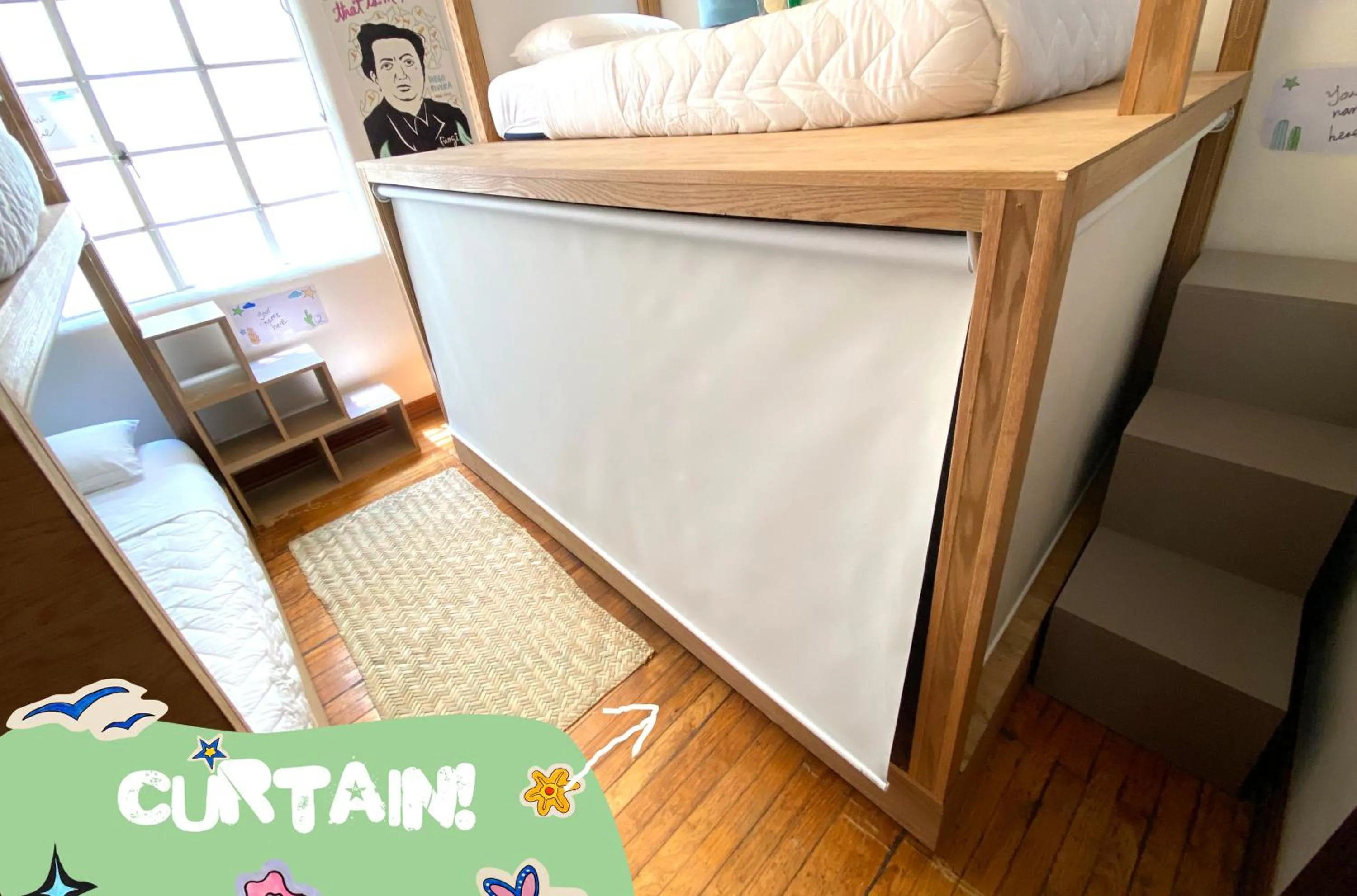 Bed in Hostal Fungi Casa Rosa