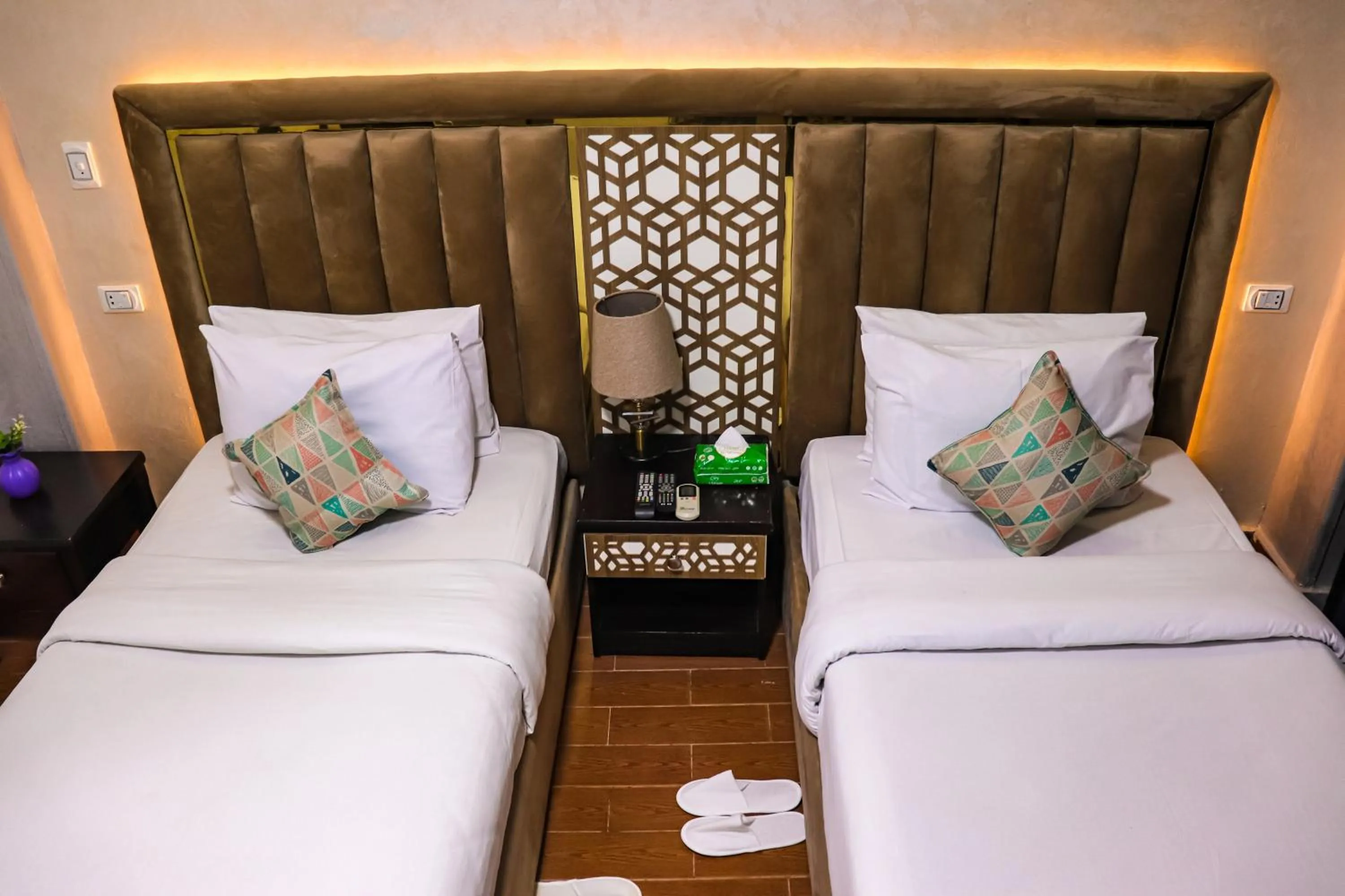 Bed in Golden Pyramids Inn