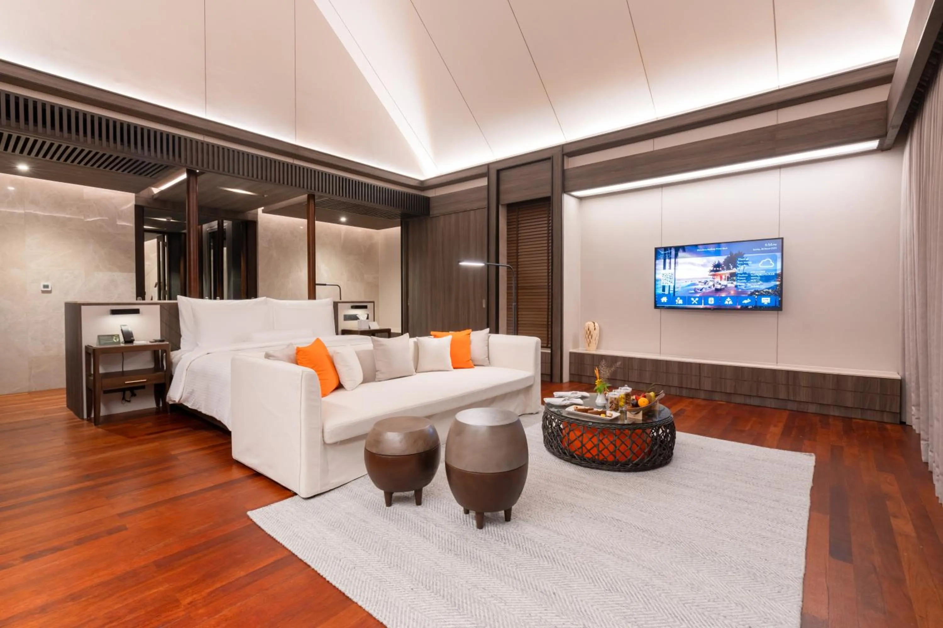 Bedroom, Bed in Madifushi Private Island- Free return seaplane transfr for min 5 nights