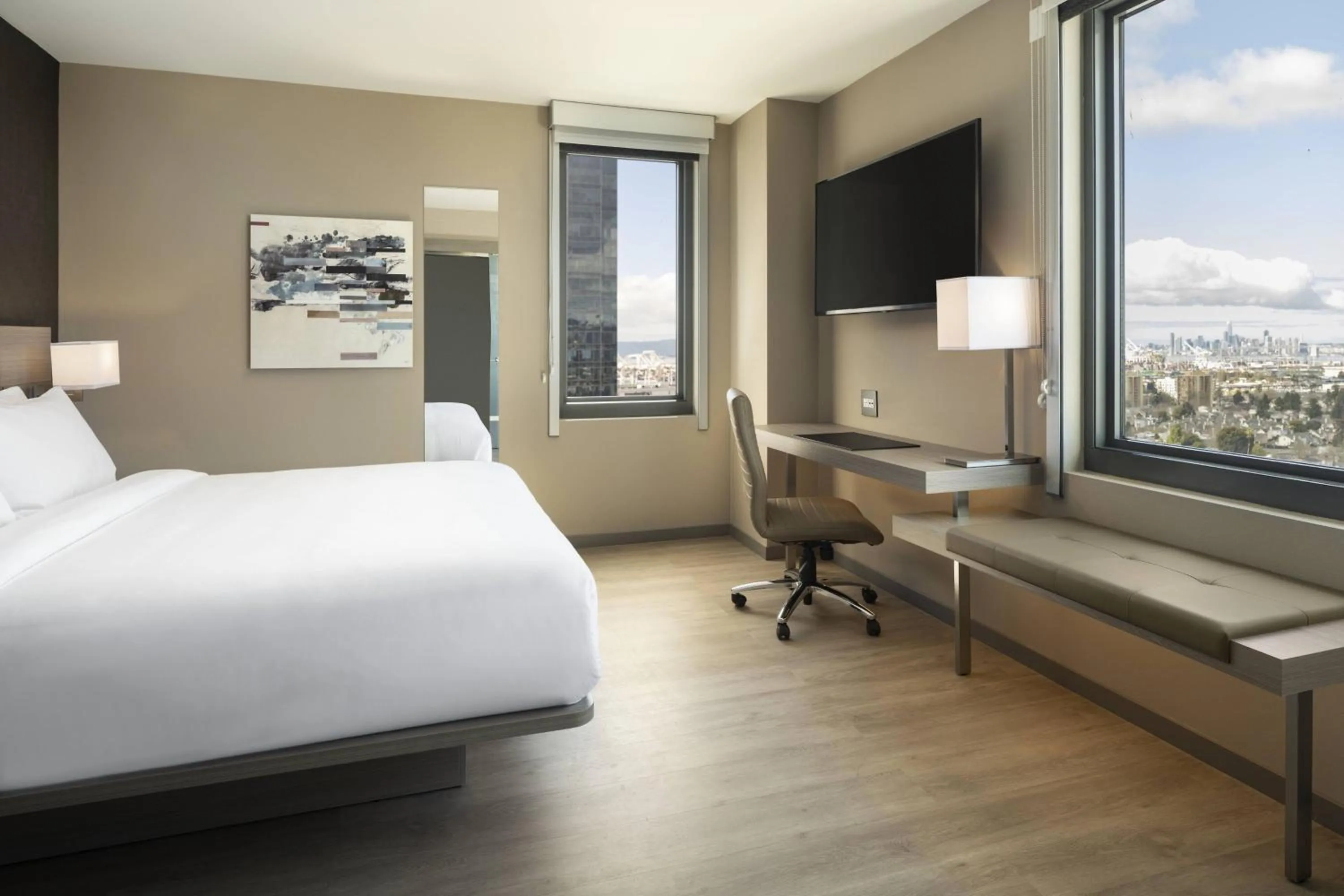 Photo of the whole room, Bed in AC Hotel by Marriott Oakland Downtown