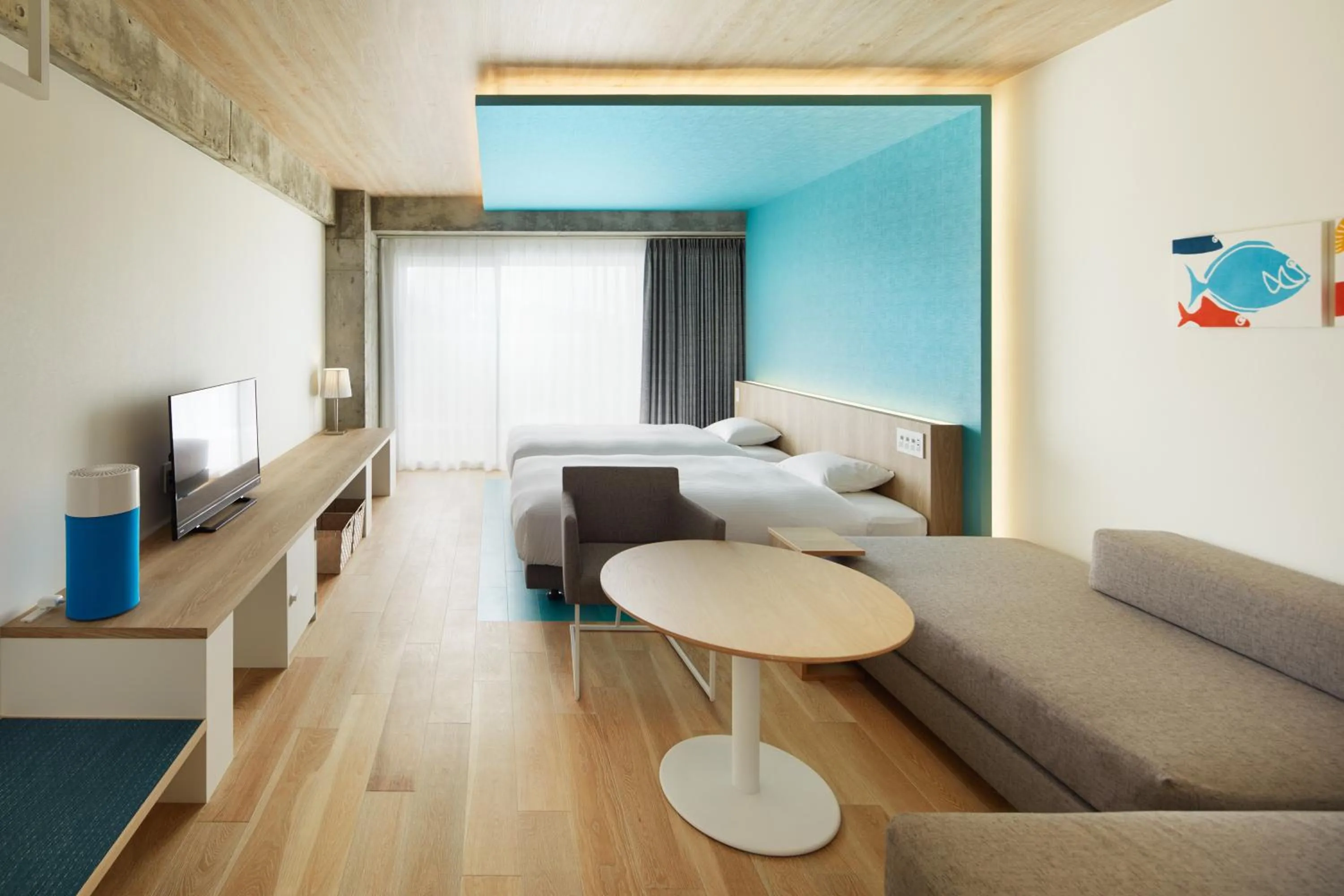 Bed in BEB5 Okinawa Seragaki by Hoshino Resorts