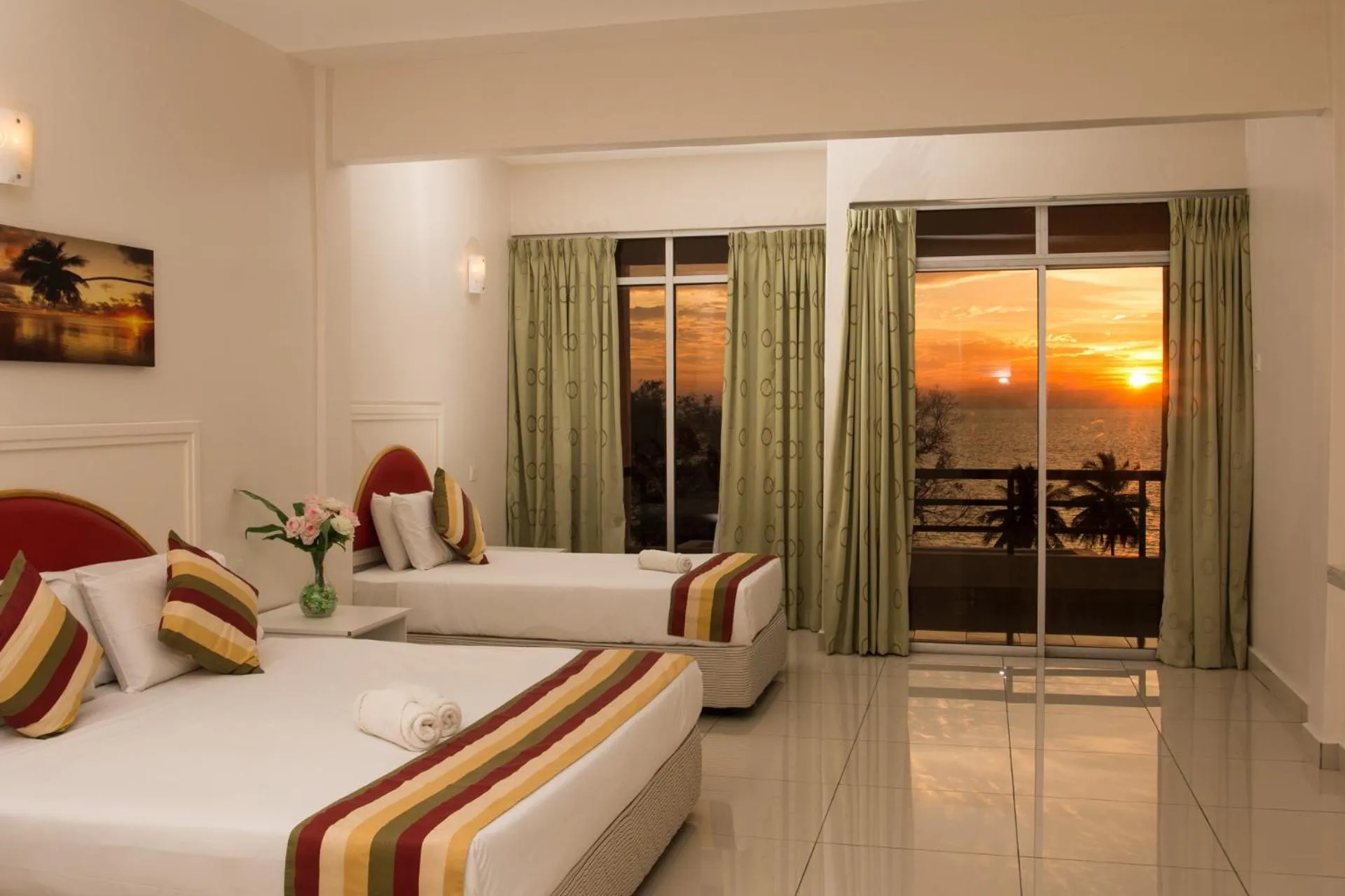 Bed in Akar Beach Resort