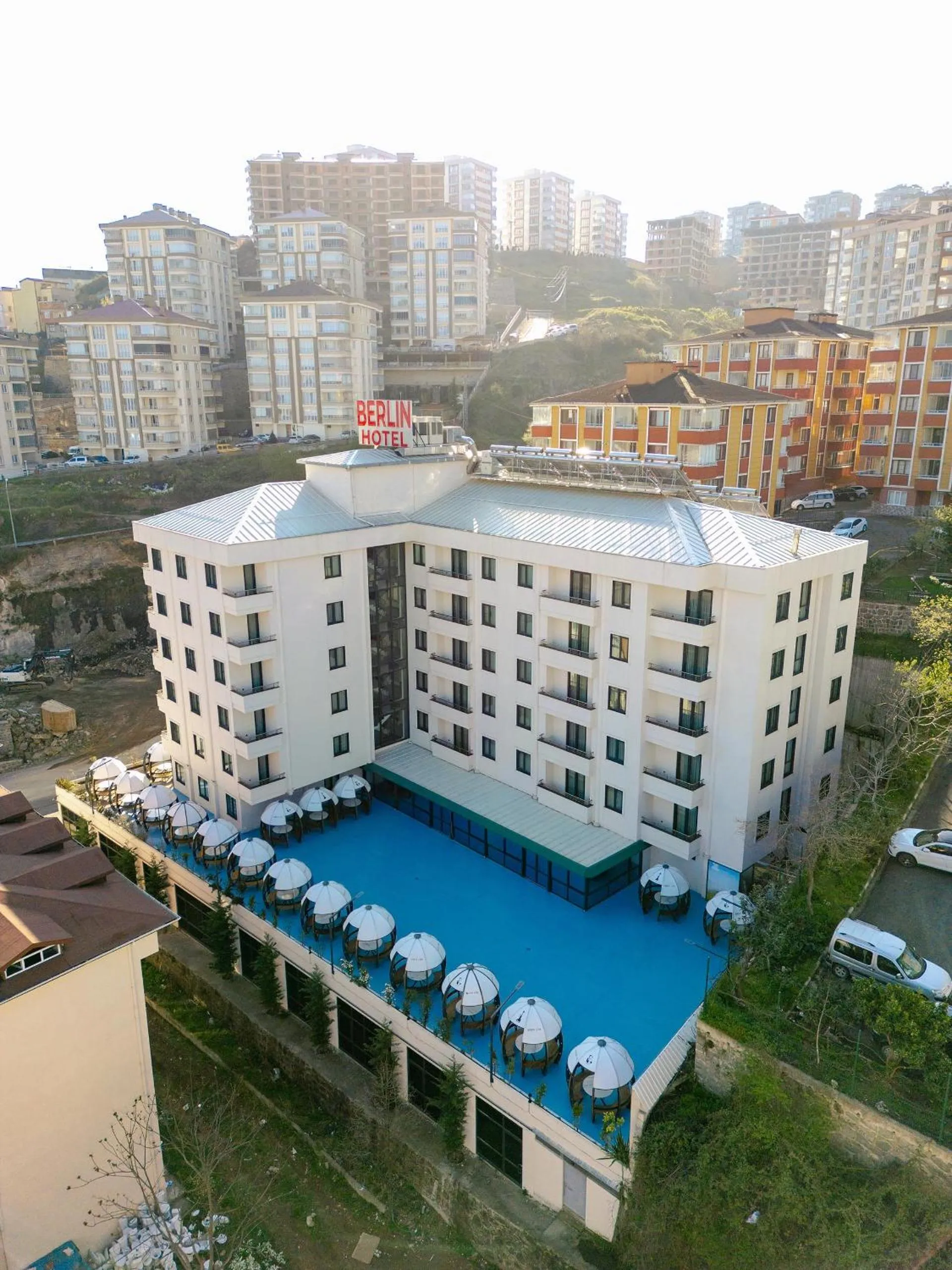 Inner courtyard view in Berlin Suite Hotel Trabzon