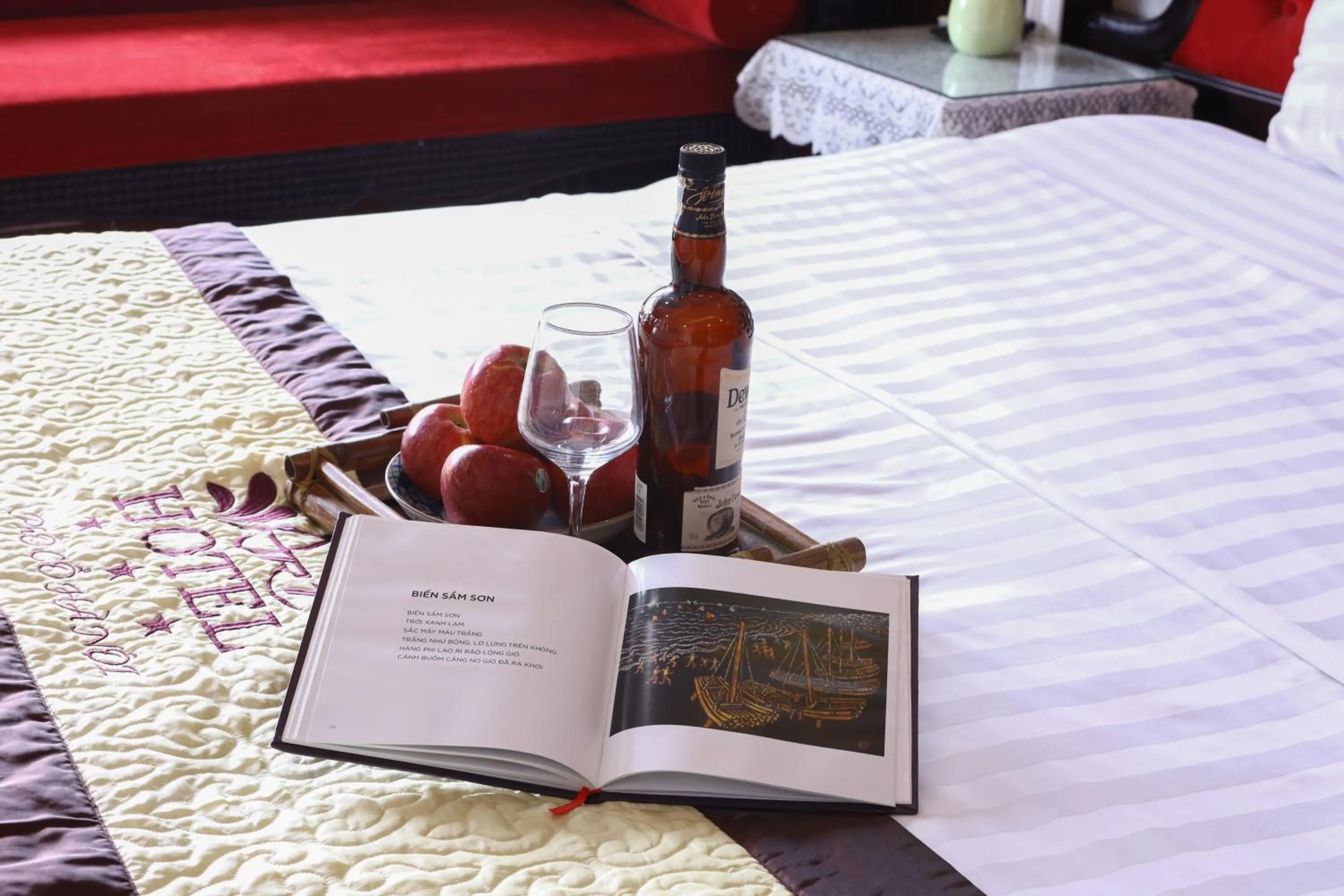 Decorative detail, Bed in Art Hotel Ha Noi