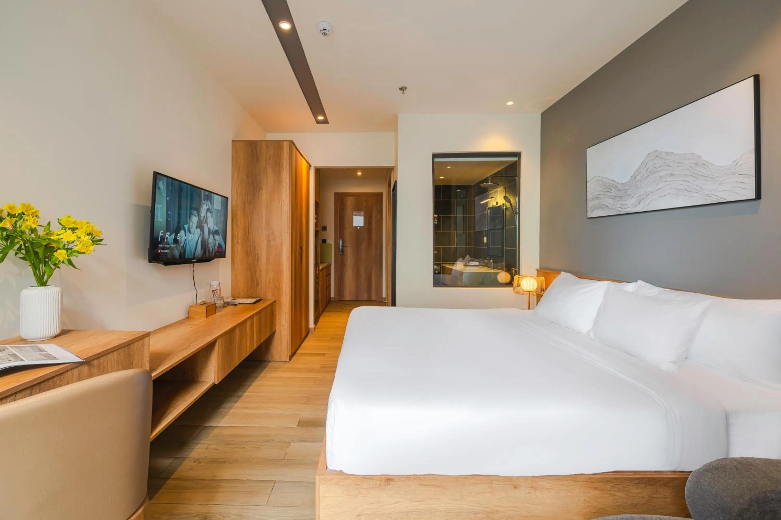 Bed in TTR Central Apart Hotel