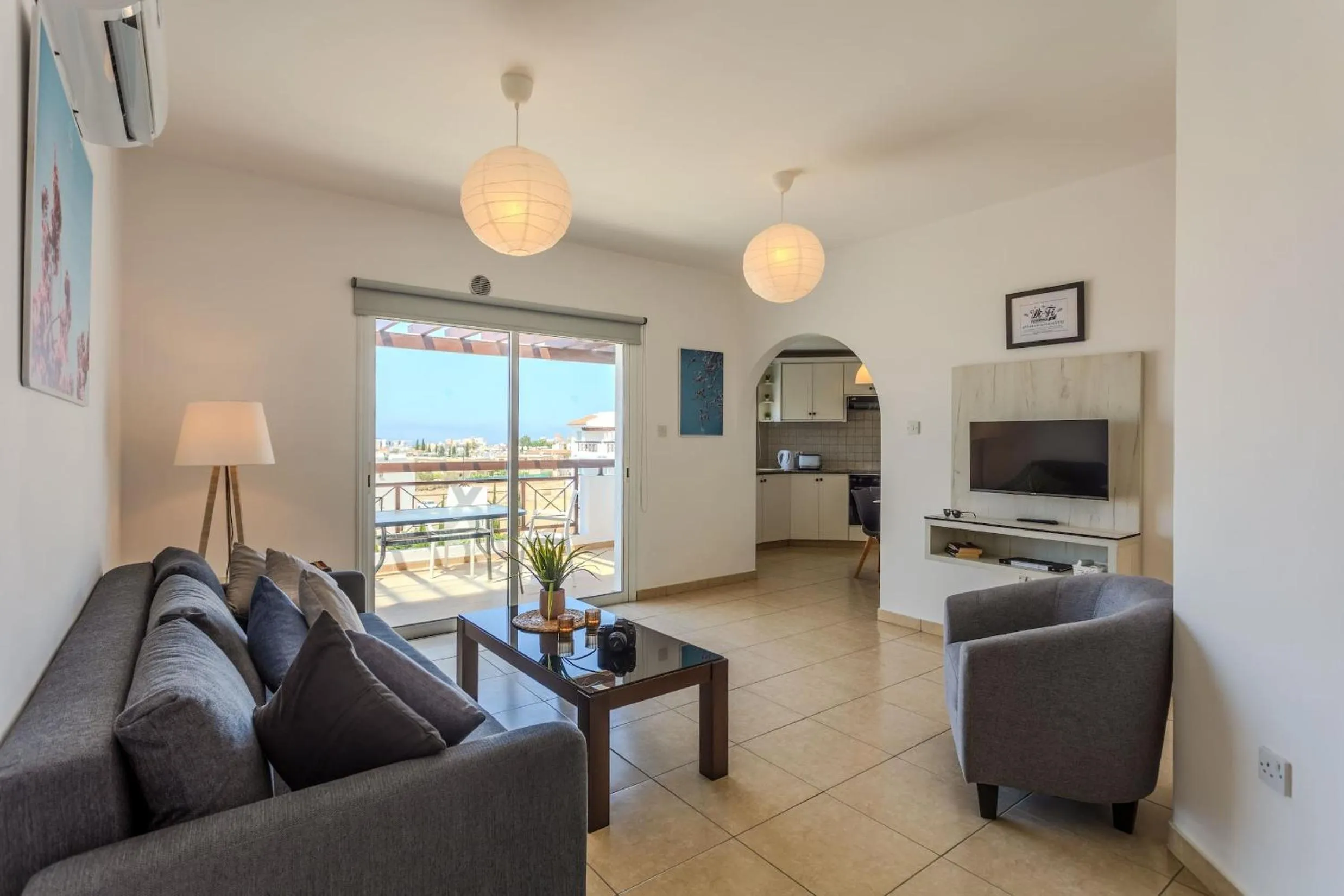 Living room, Bed in Artemis Cynthia Complex