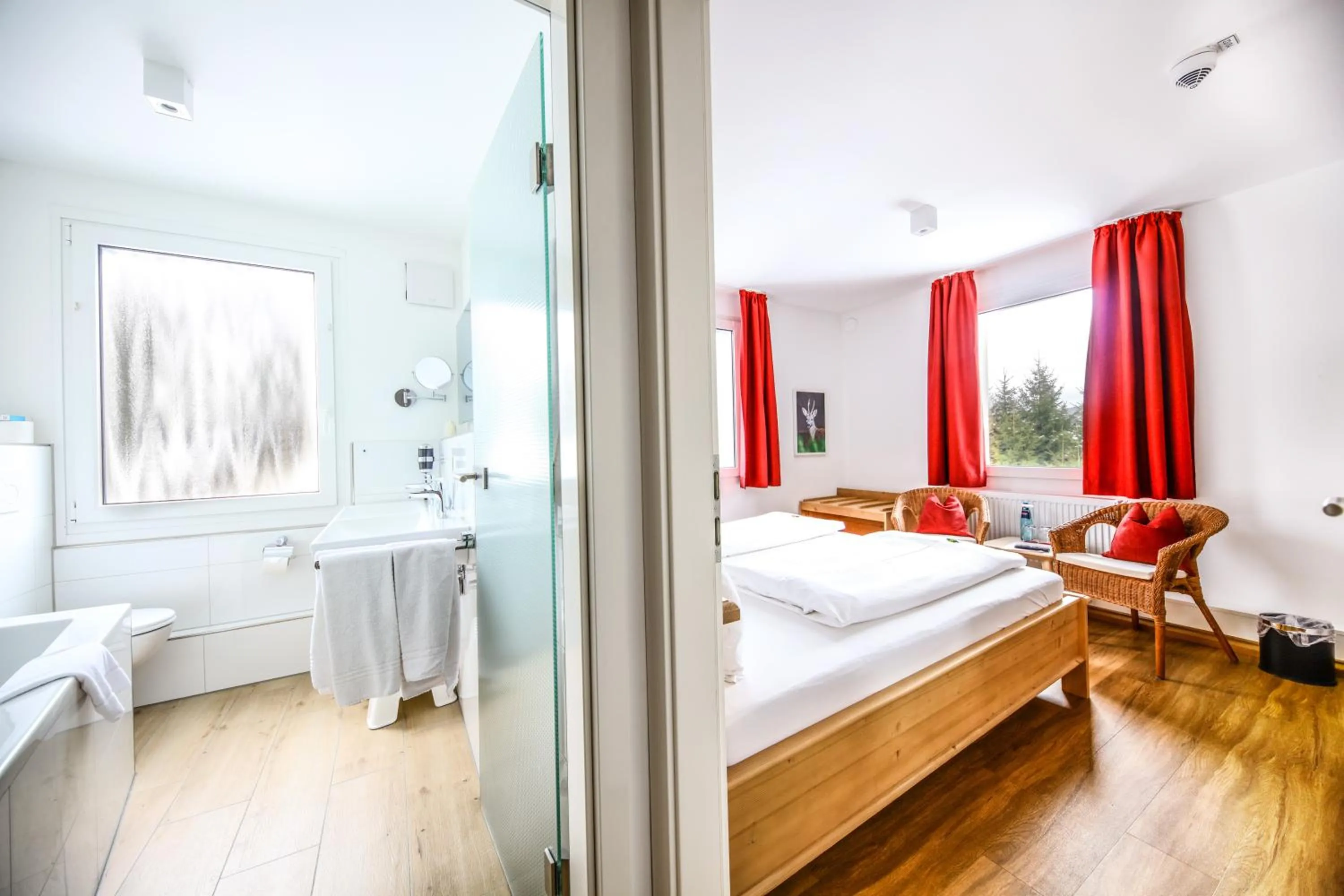 Photo of the whole room, Bed in Gasthof Lafette