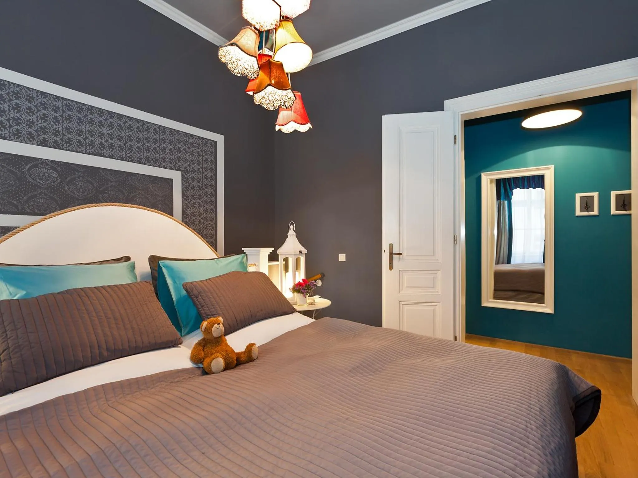 Bed in Royal Prague City Apartments