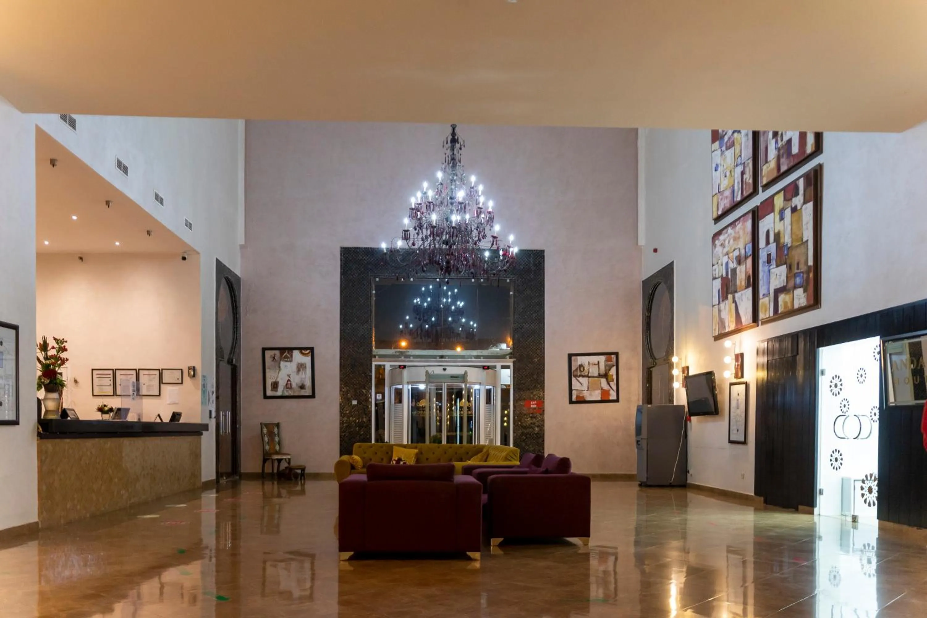 Lobby or reception in Hotel Andalucia Tangier