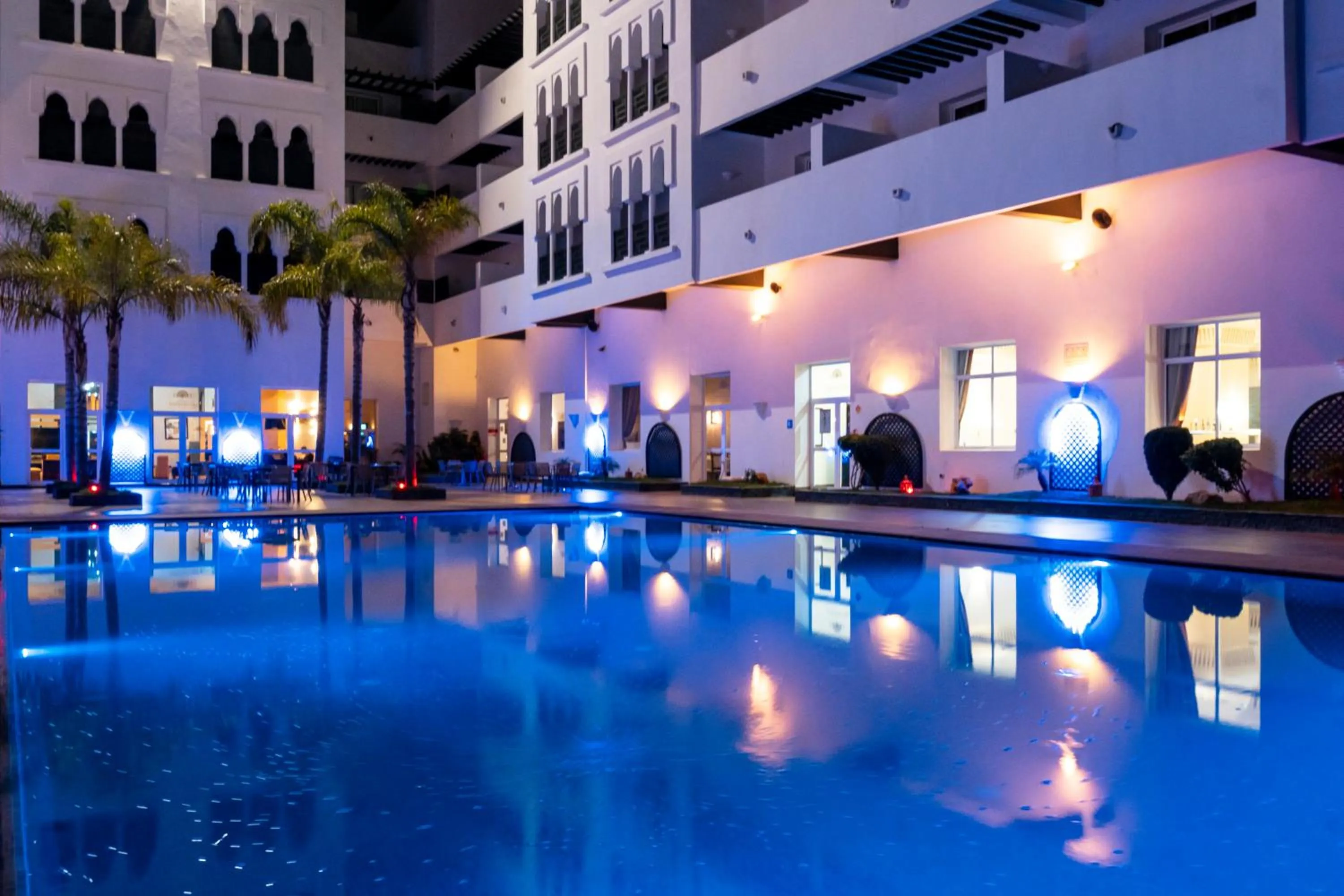 Pool view in Hotel Andalucia Tangier