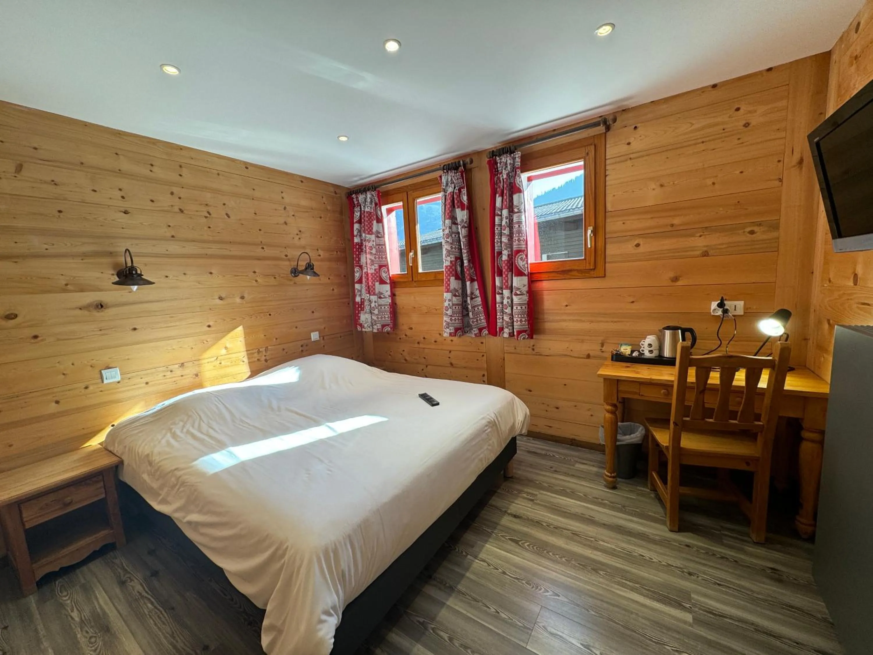 View (from property/room), Bed in Le Schuss