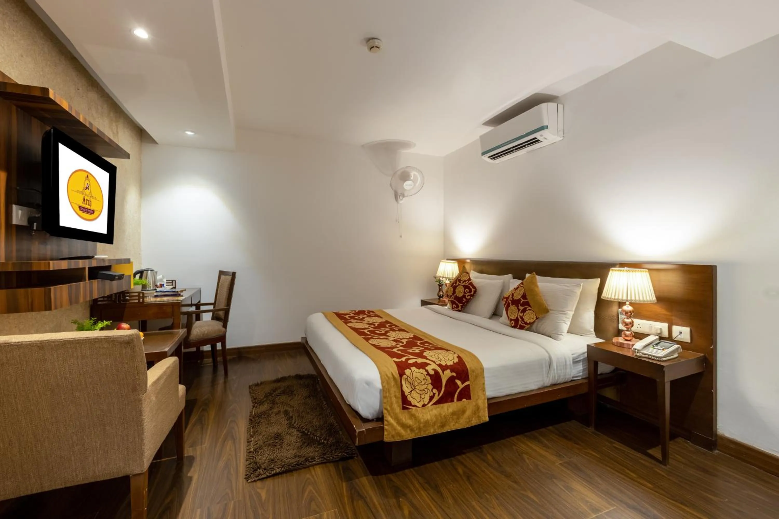 Bed in Hotel Arch Plaza at Yashobhoomi By Arch Group