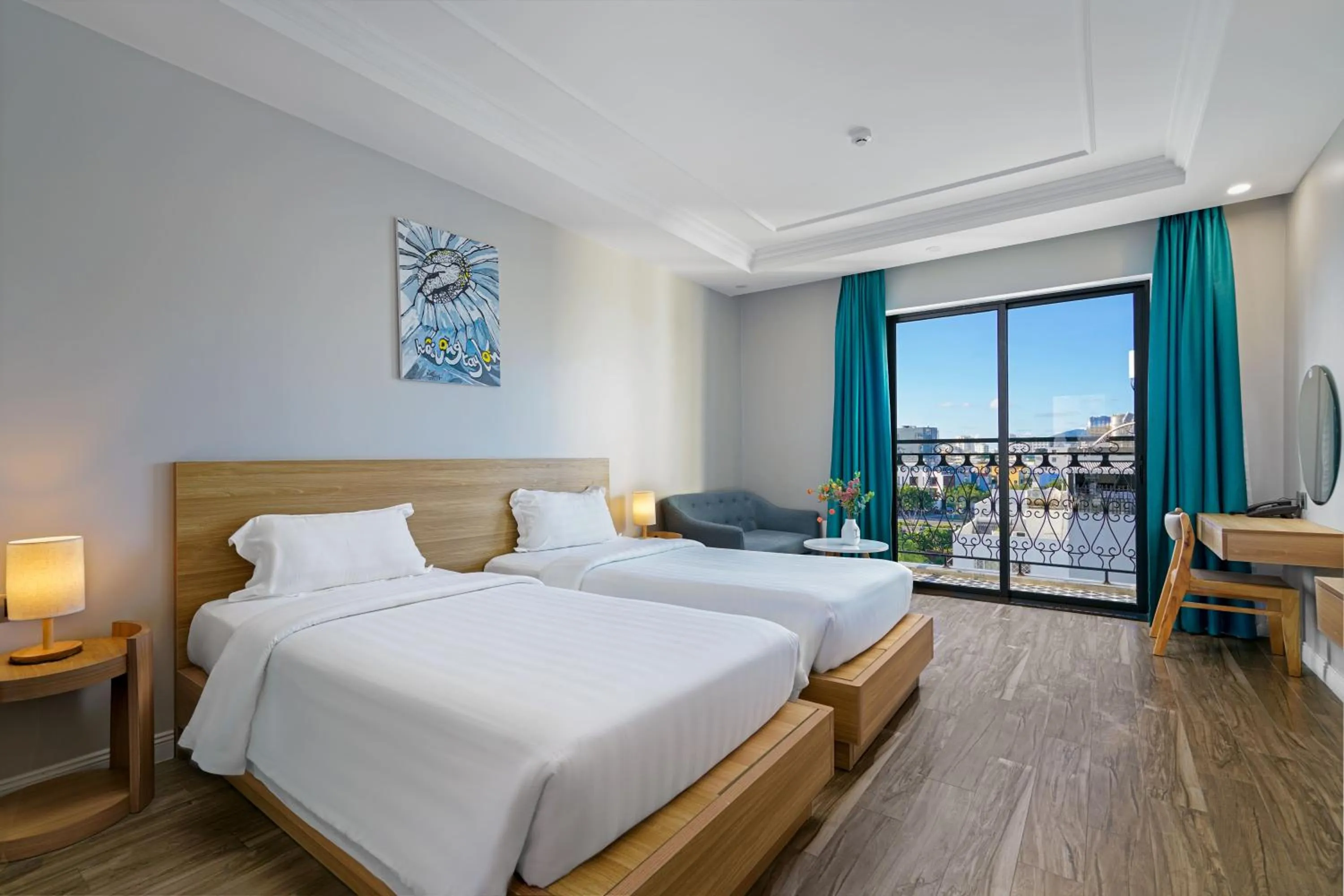 Bed in Le Cap Gym Hotel & Apartments