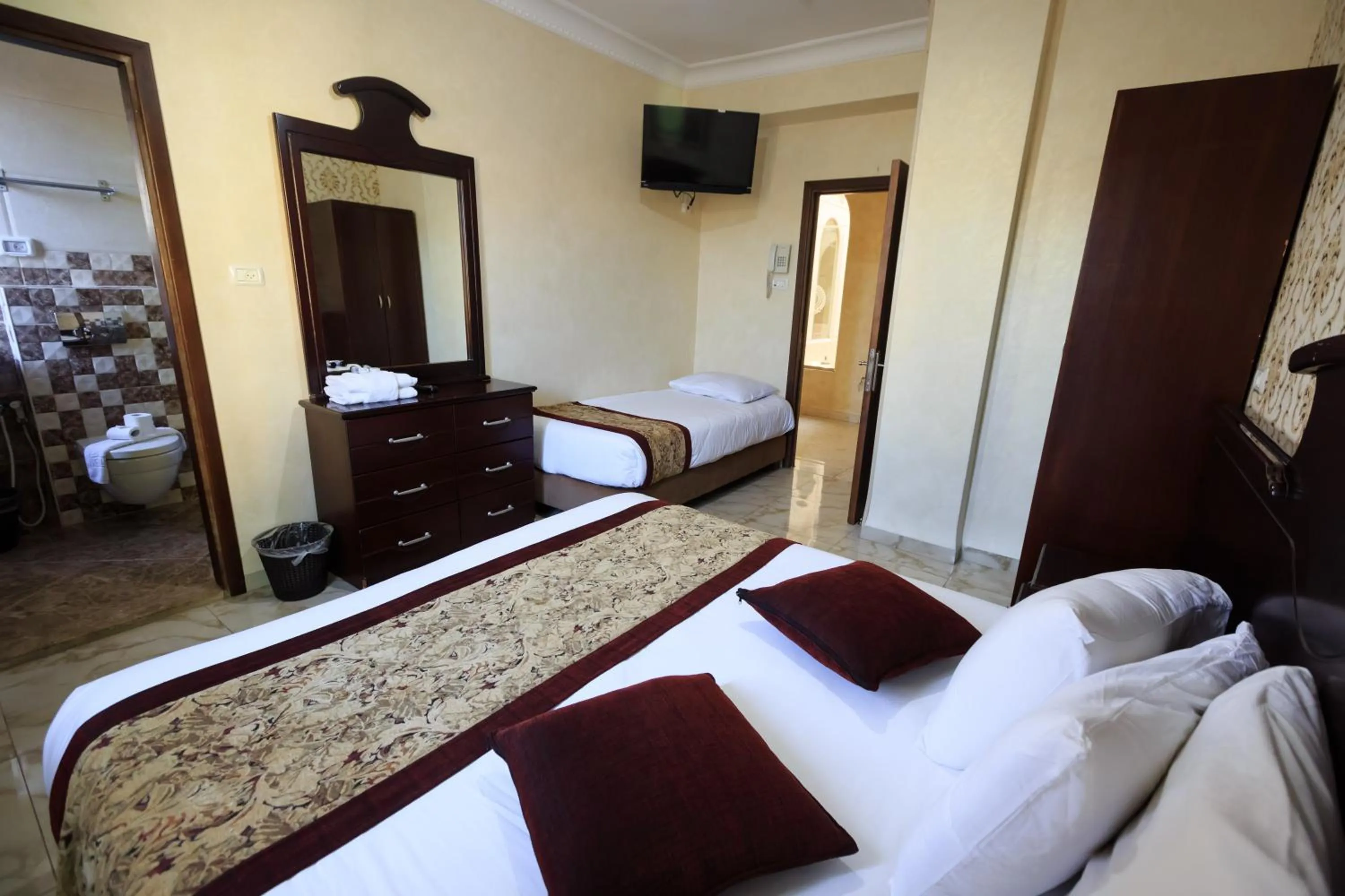 Bed in Hashimi Hotel Old City Jerusalem