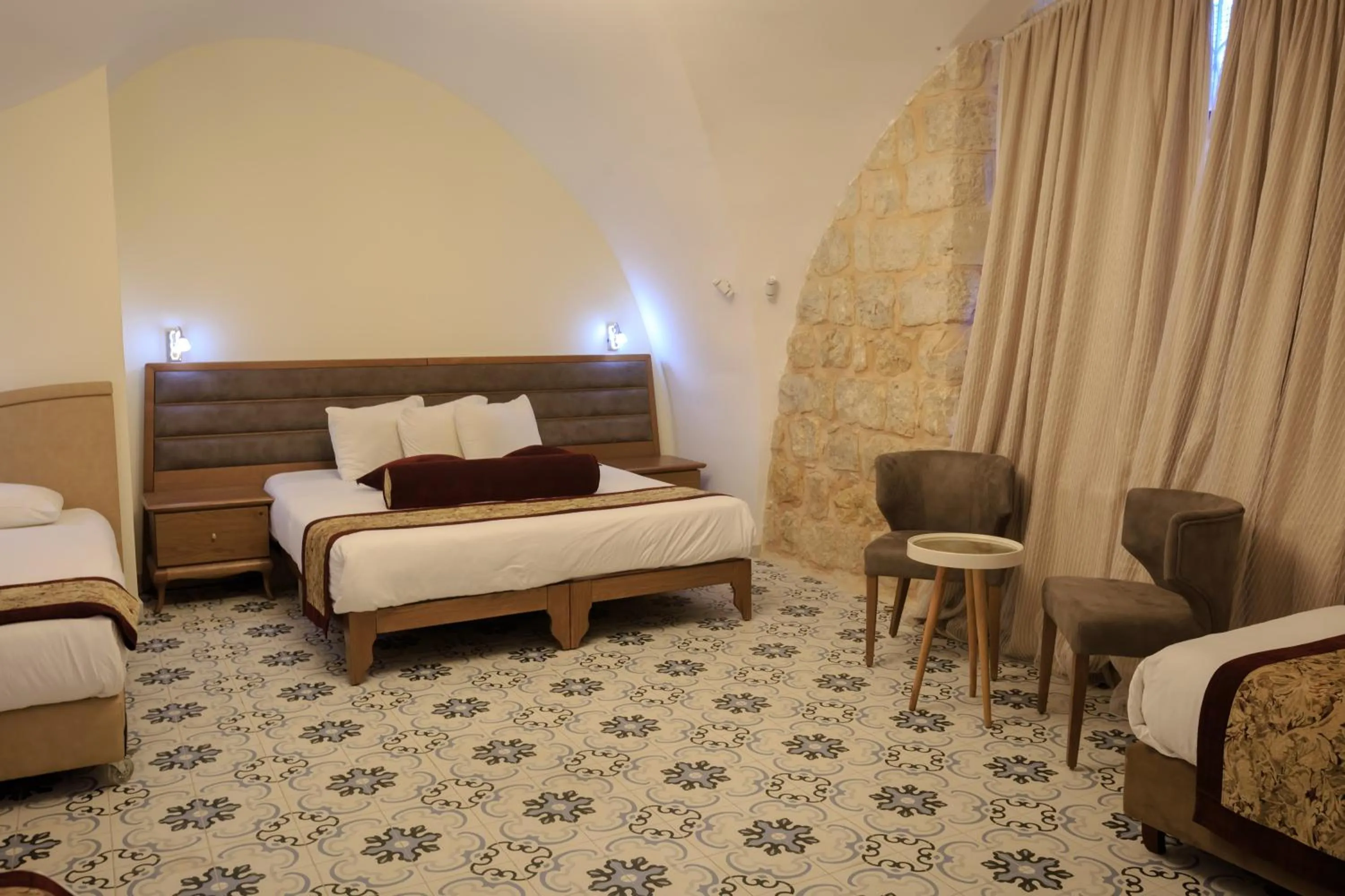 Bed in Hashimi Hotel Old City Jerusalem