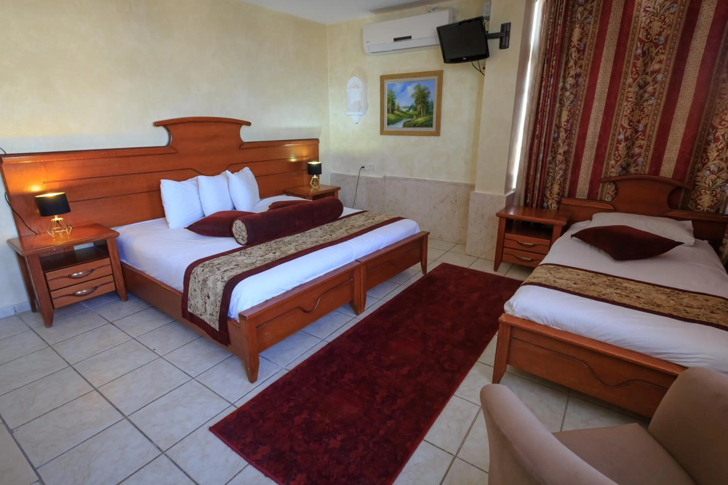 Bed in Hashimi Hotel Old City Jerusalem