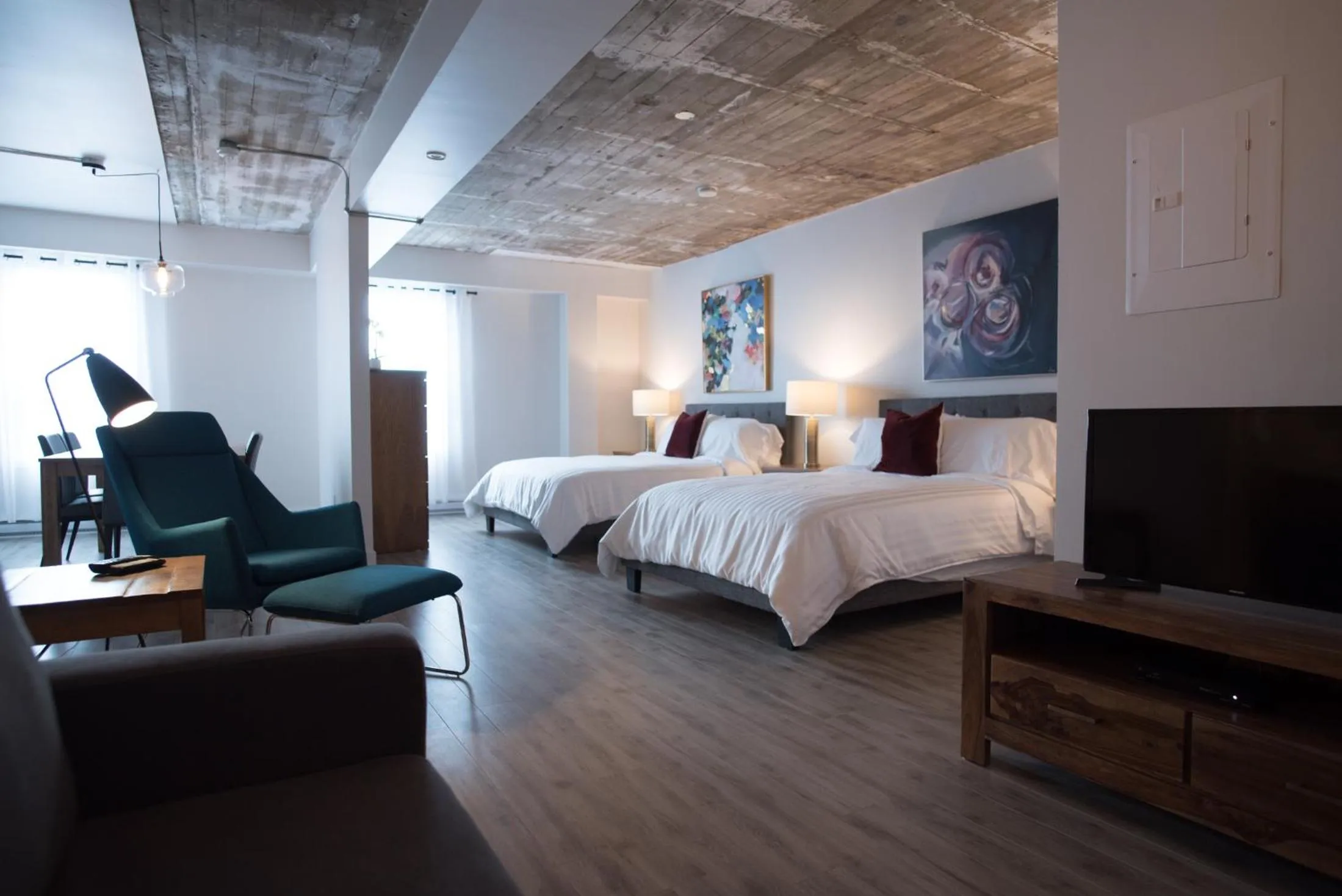 Living room, Bed in Le Central