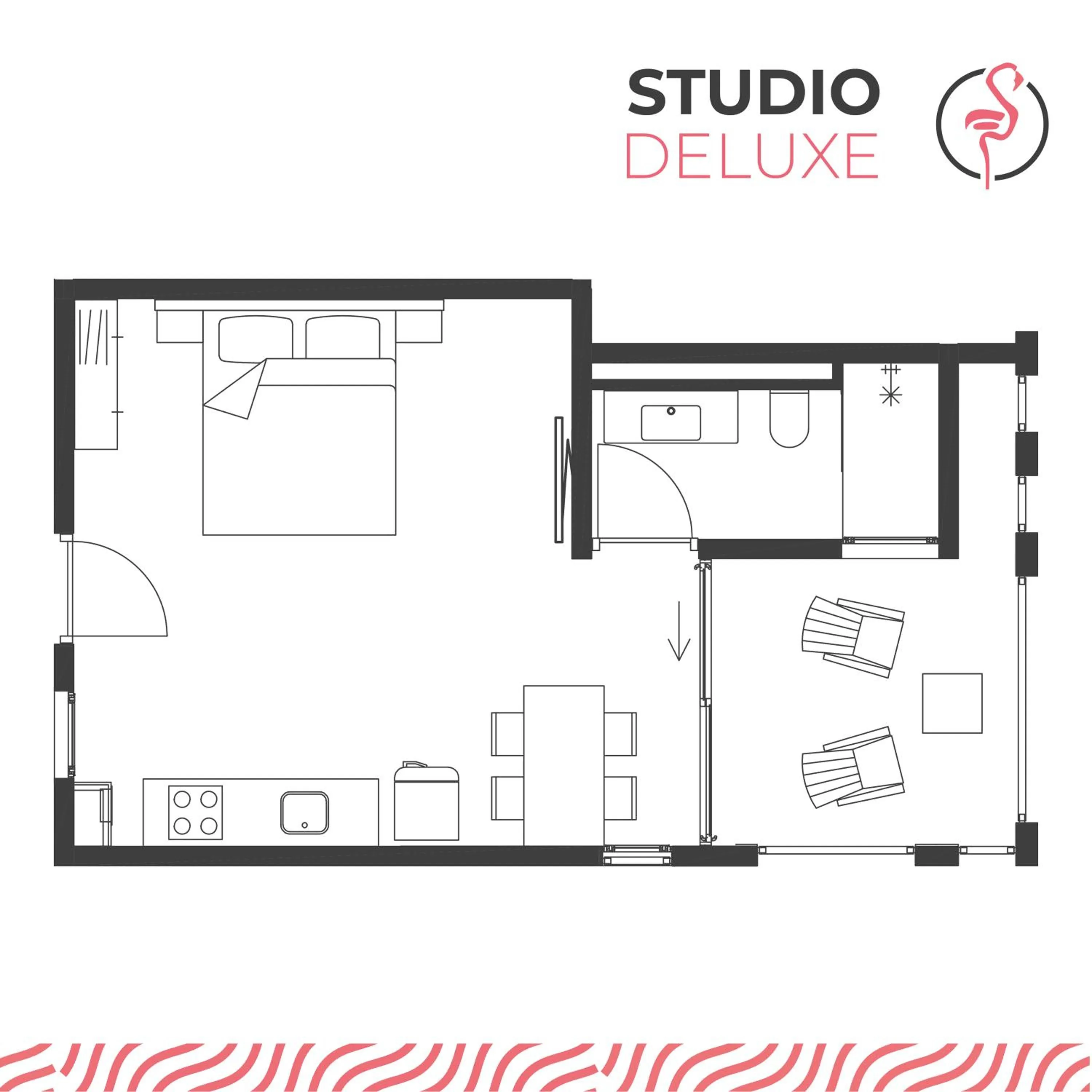 Floor plan in Chogogo Dive & Beach Resort Bonaire