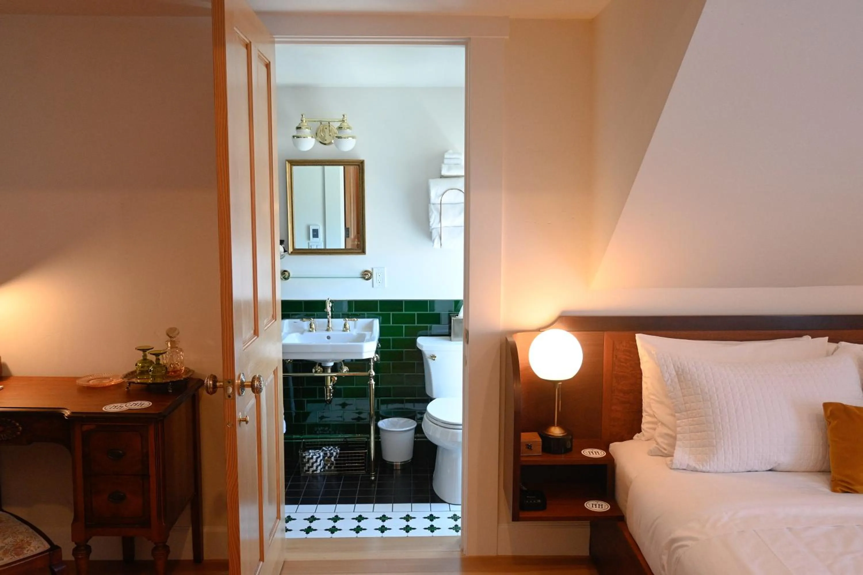 Bed in Nicholson House at Beaujolais