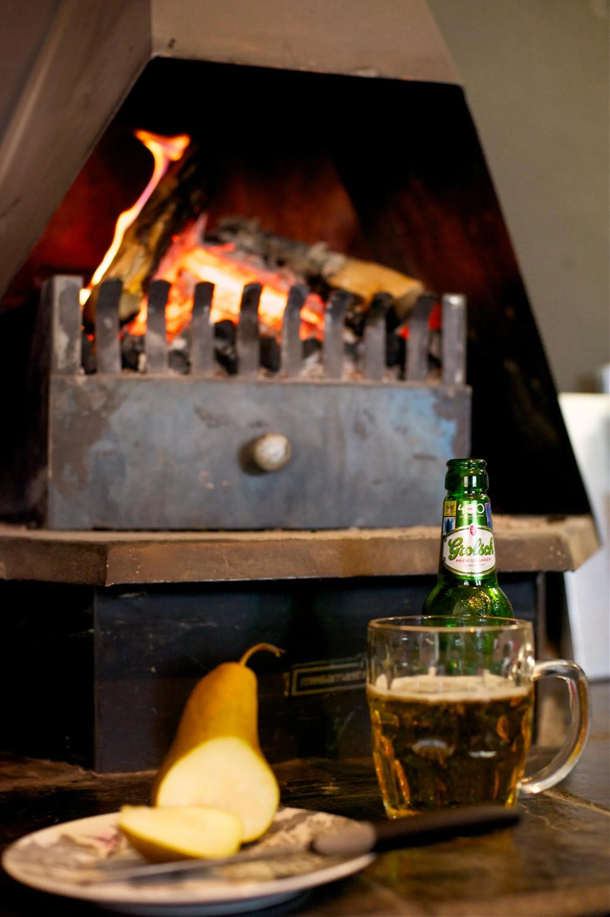 fireplace in Boord Guest House