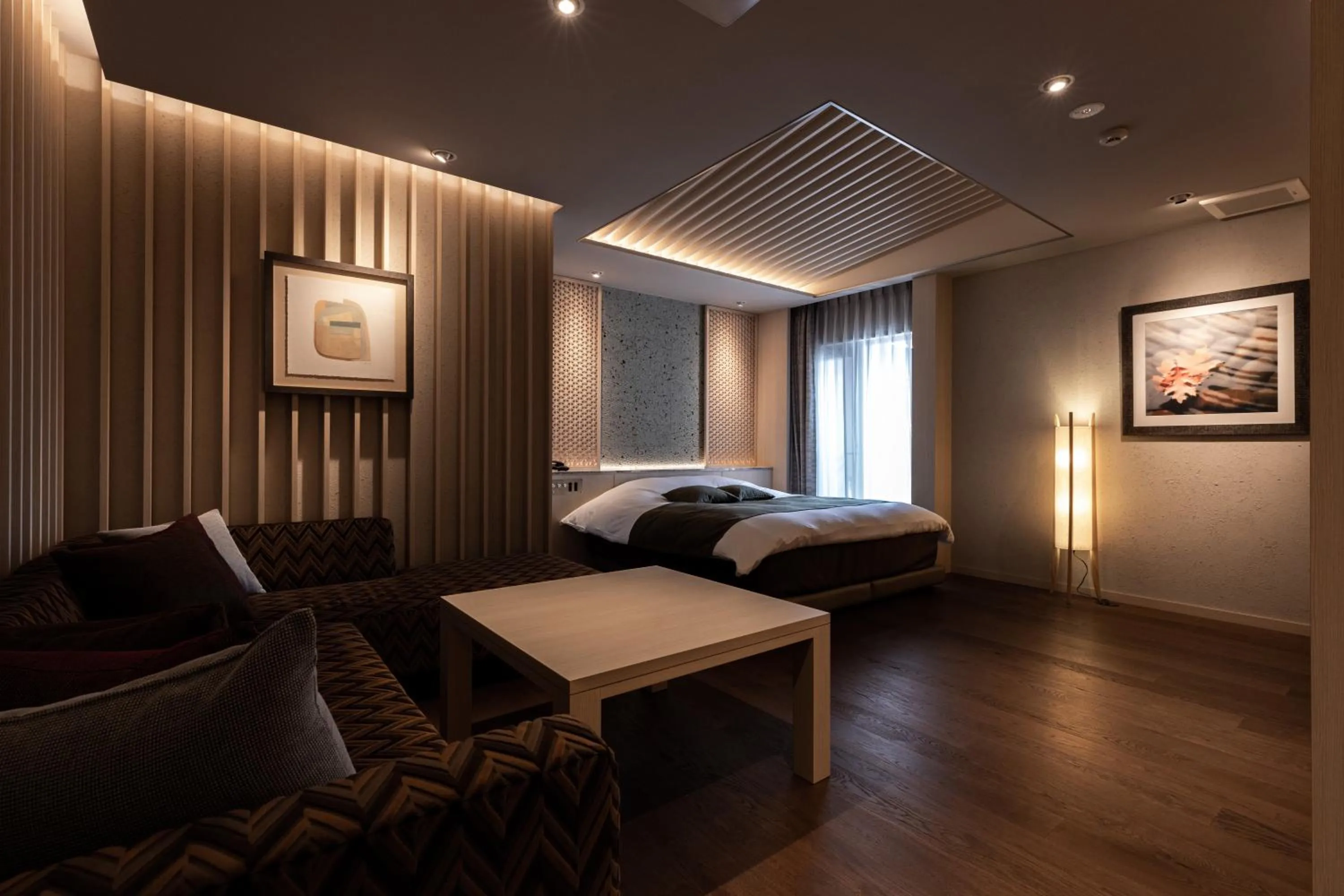 Living room, Bed in Y-HOTEL