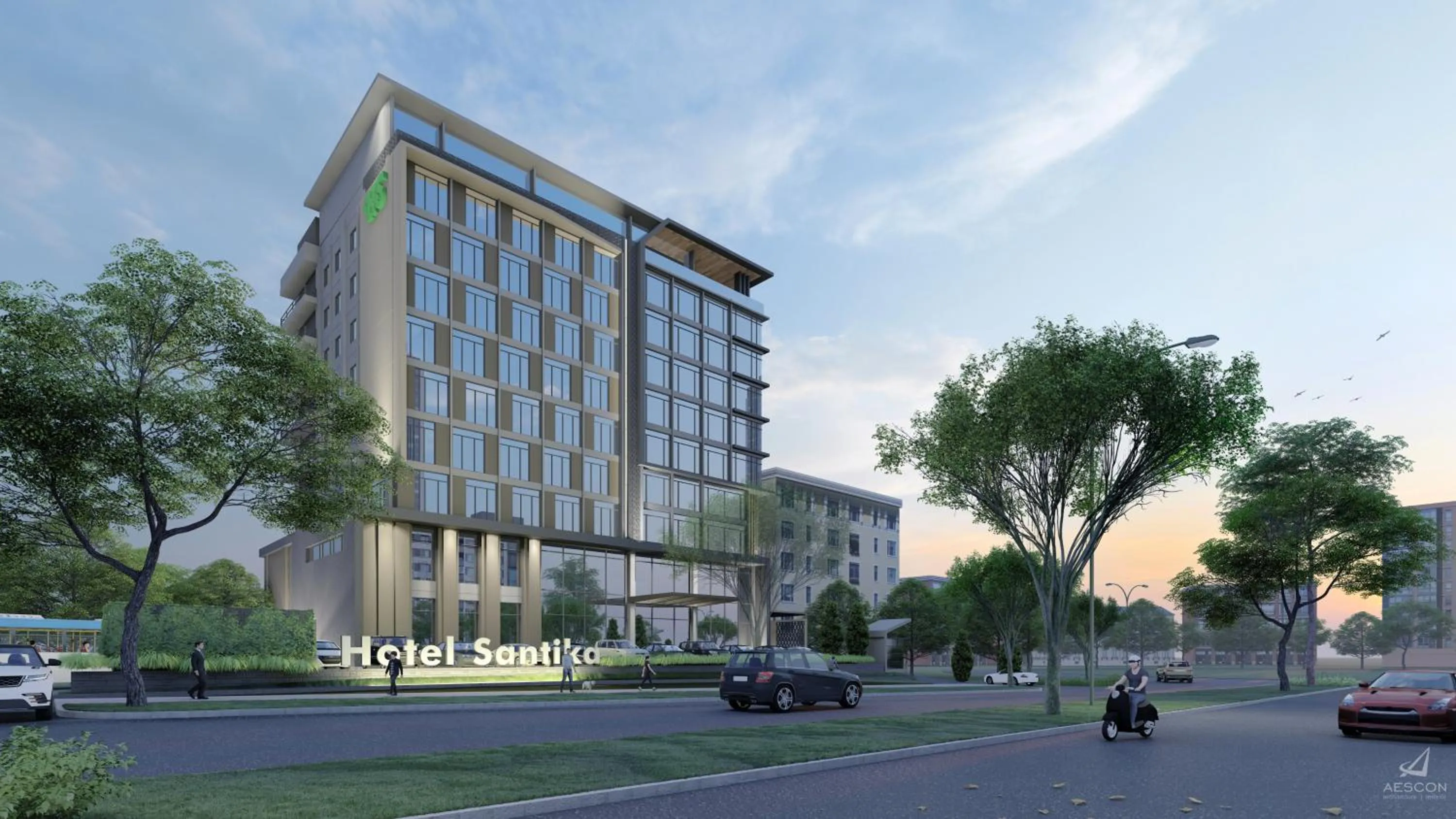 Facade/entrance in Hotel Santika Batam