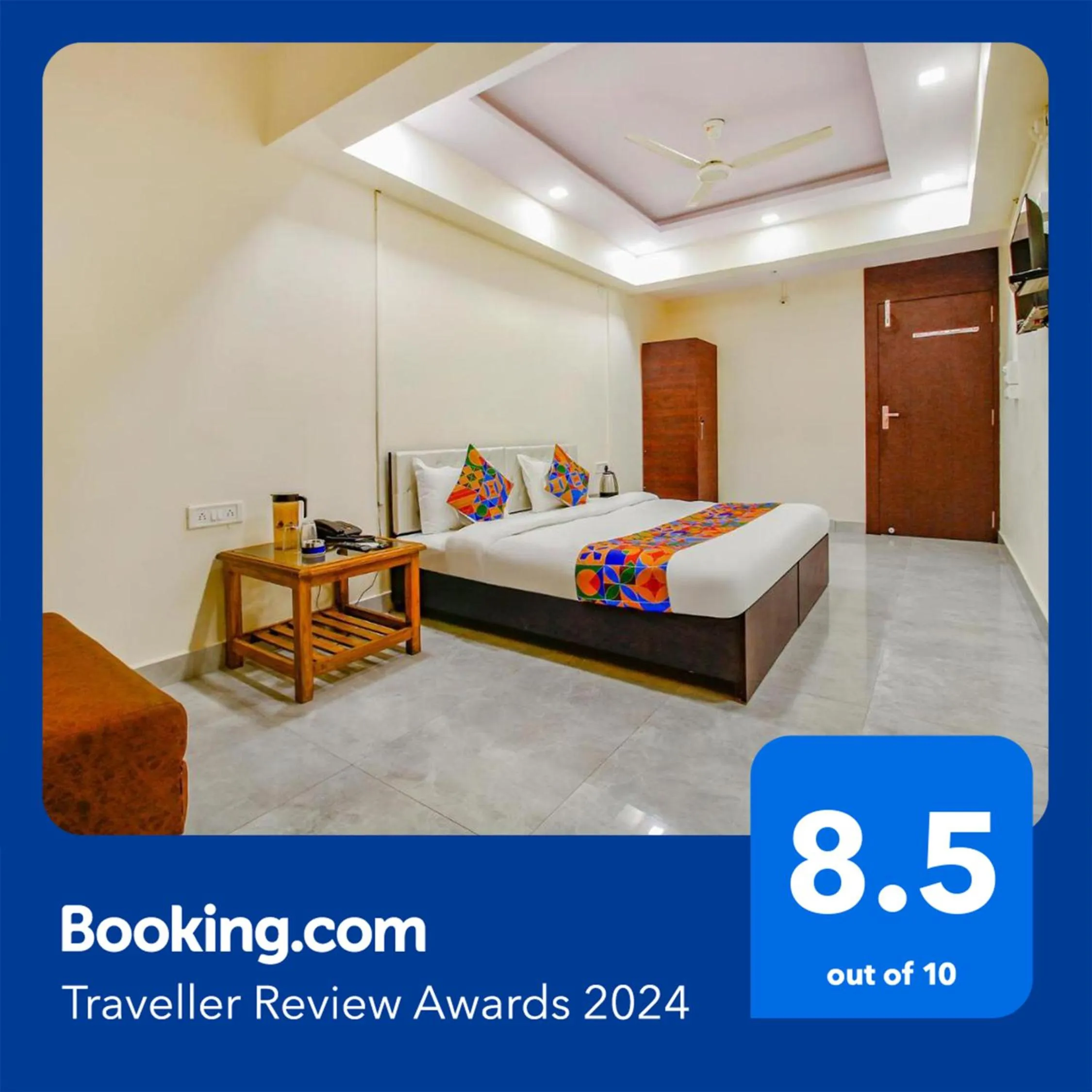 Bed in FabHotel Sanskar