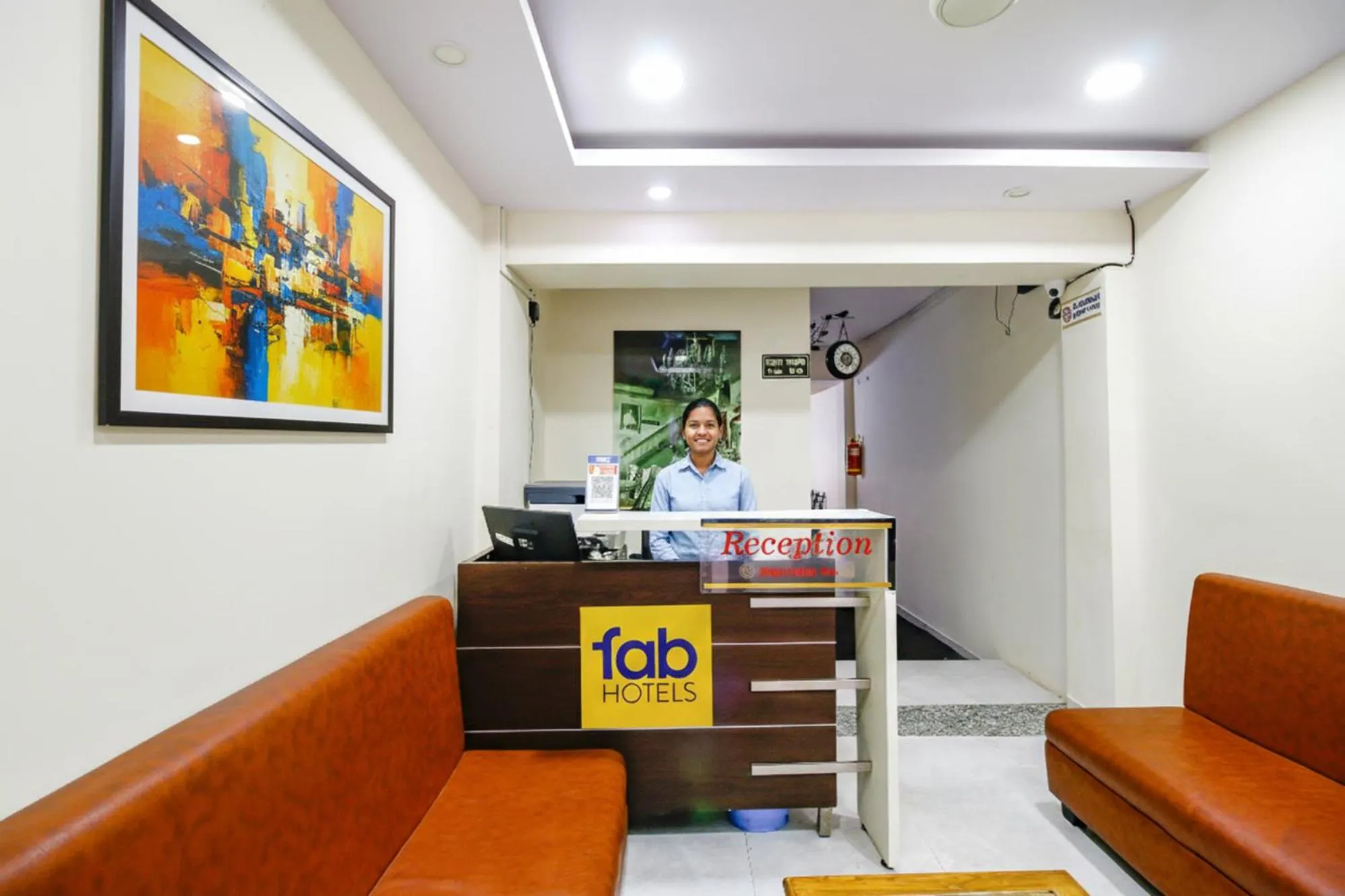 Lobby or reception in FabHotel Sanskar
