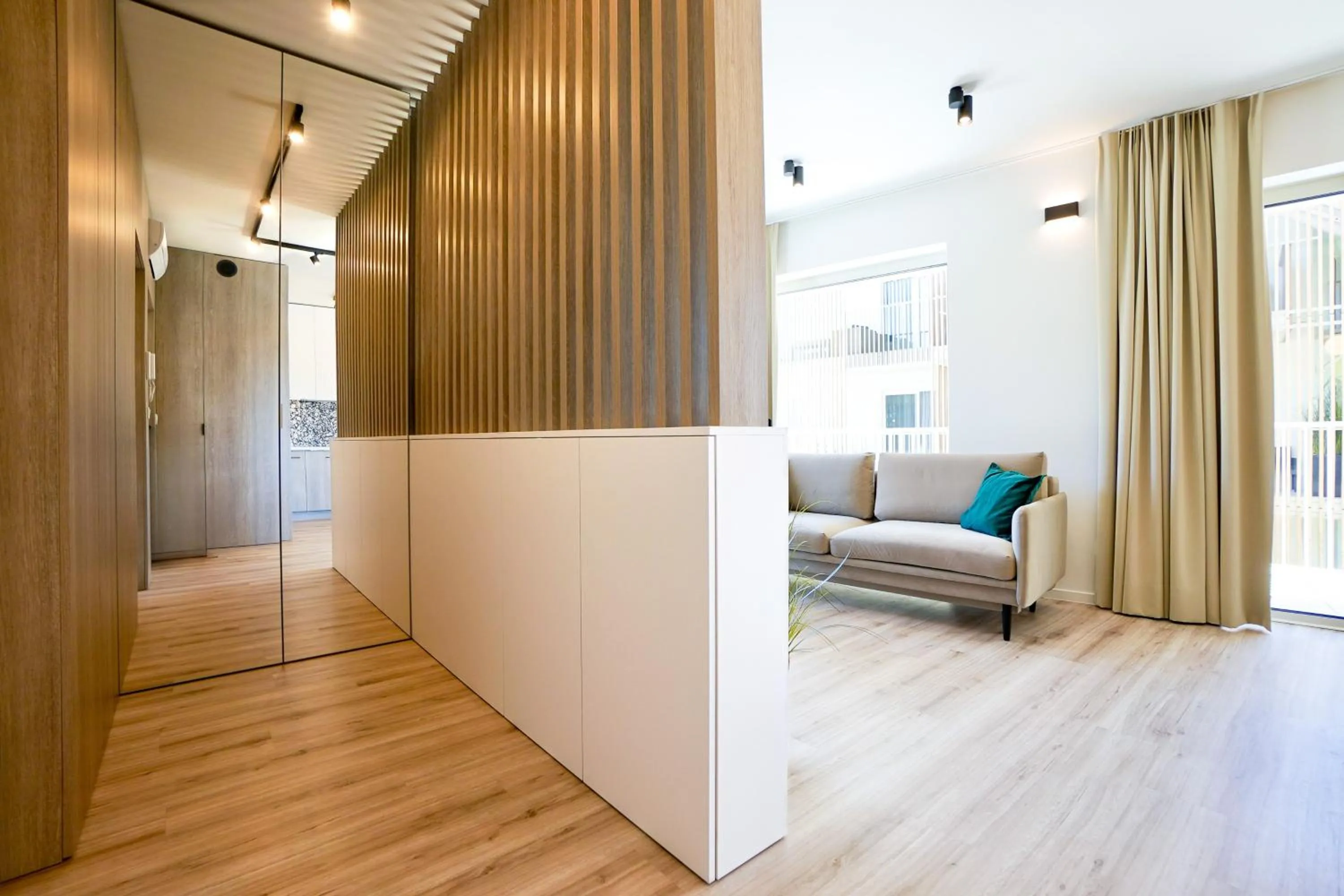 Living room in Timber Apartments by Baltic Home